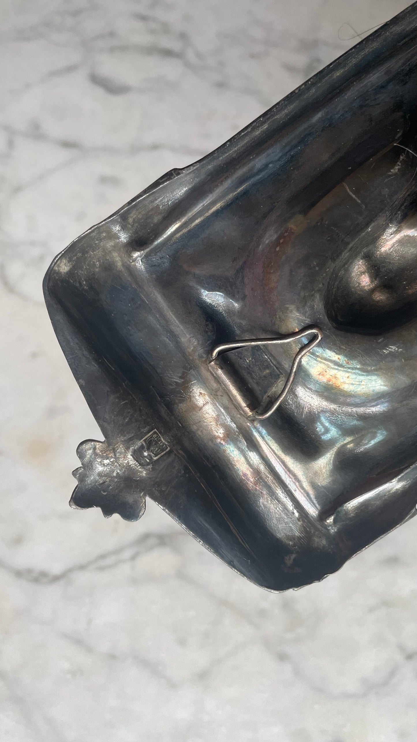 Antique Ave Maria Holy Water Font