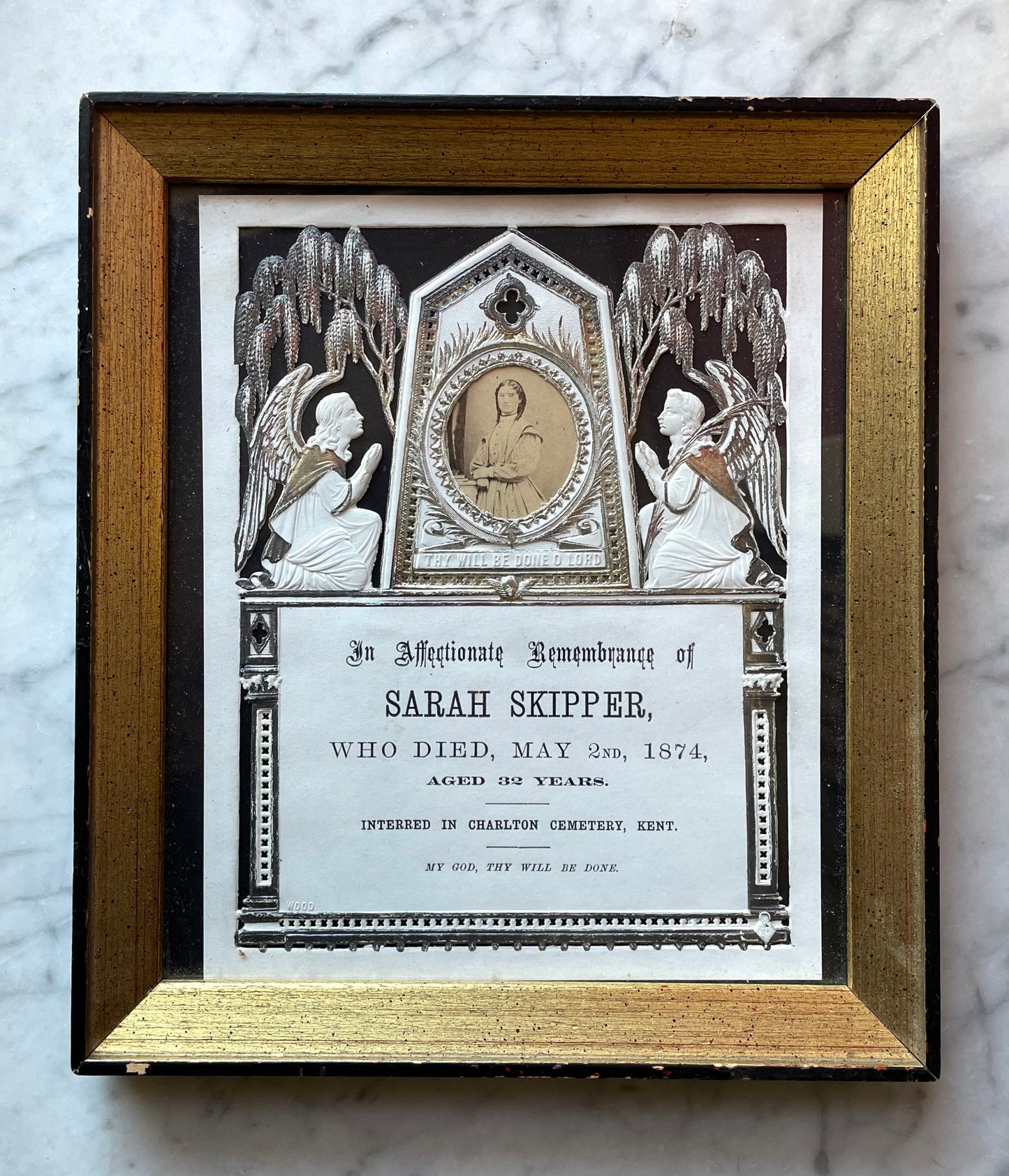 Victorian Mourning Die Cut Framed Prints | Skipper Family, 1870s