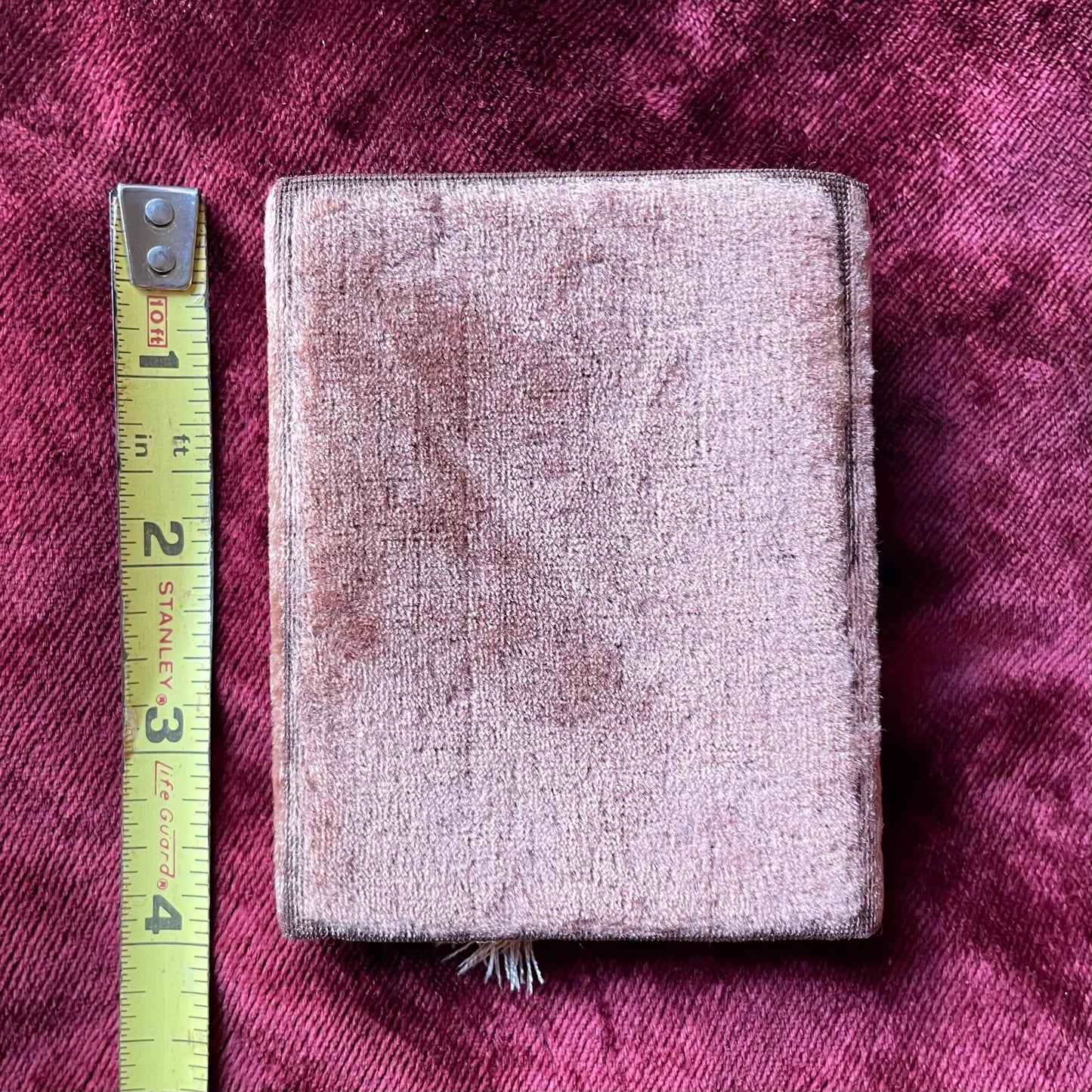 Victorian Pink Velvet Needle Case