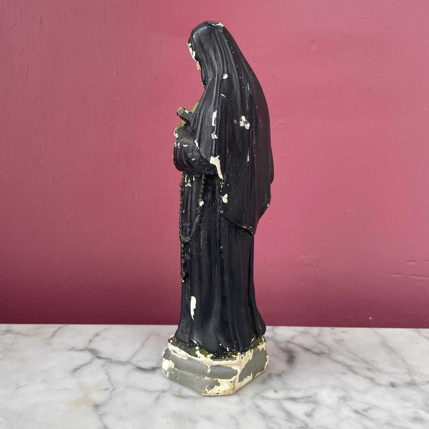 Vintage Saint Rita Chalkware Statue