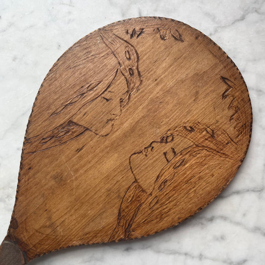 Edwardian Pyrography Face Screen