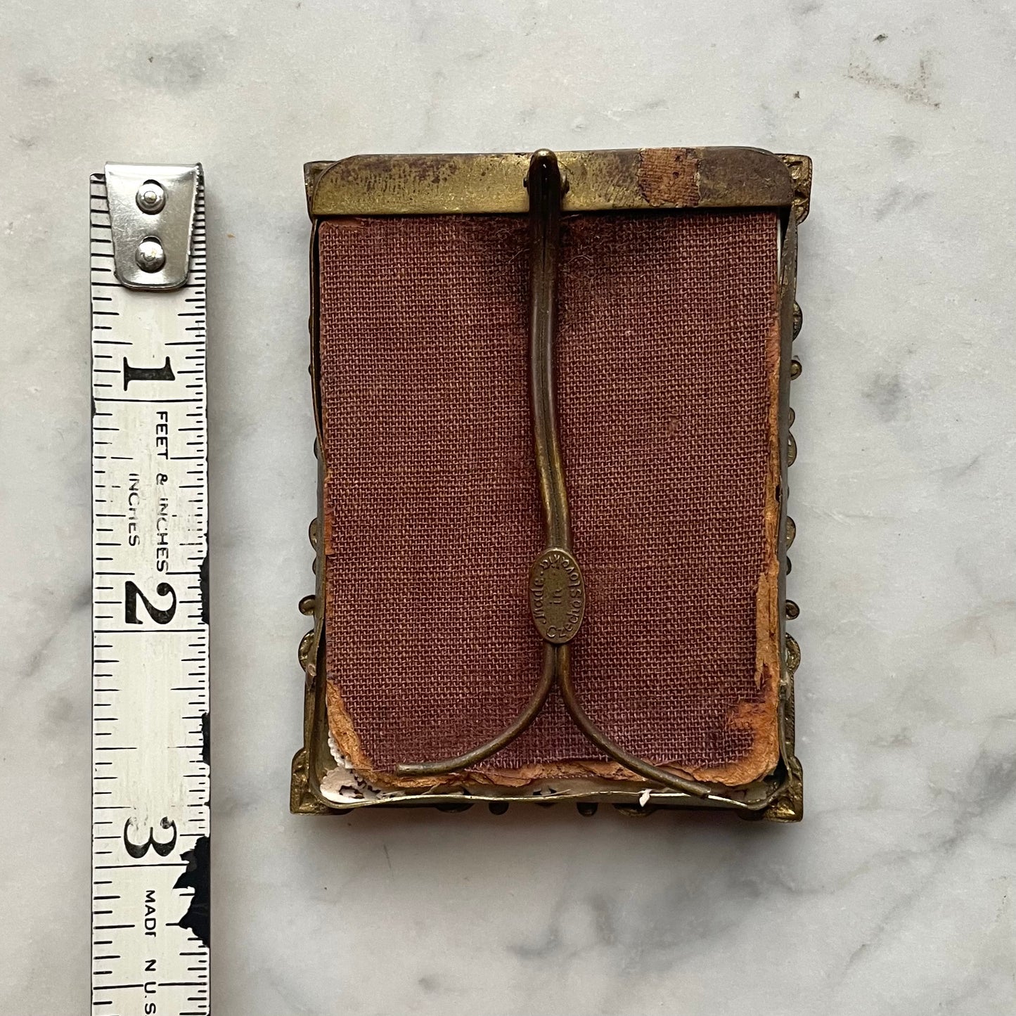 Antique Sacred Heart Canivete in Miniature Frame