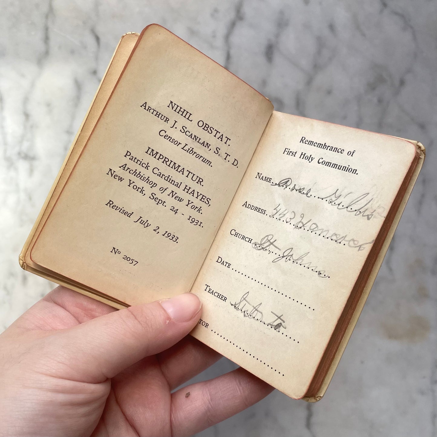 Vintage Celluloid Prayer Book