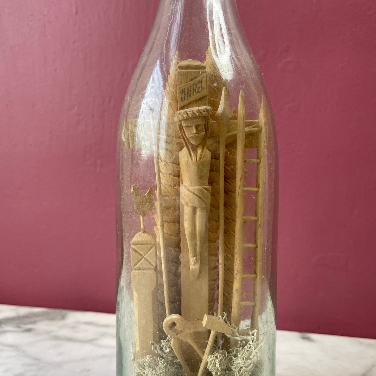 Antique Folk Art Bottle Assemblage | Arma Christi
