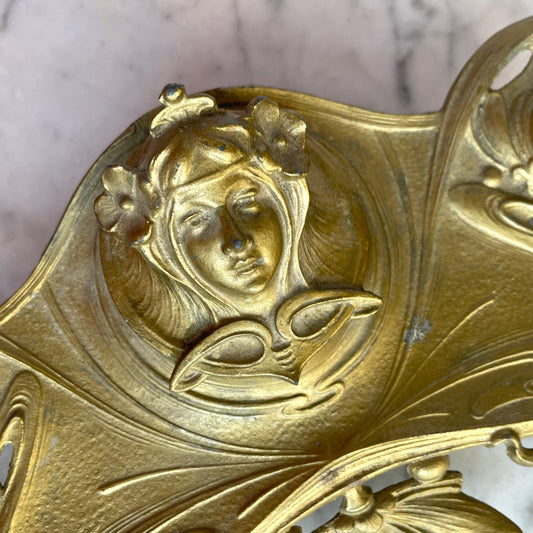 Antique Art Nouveau Inkwell