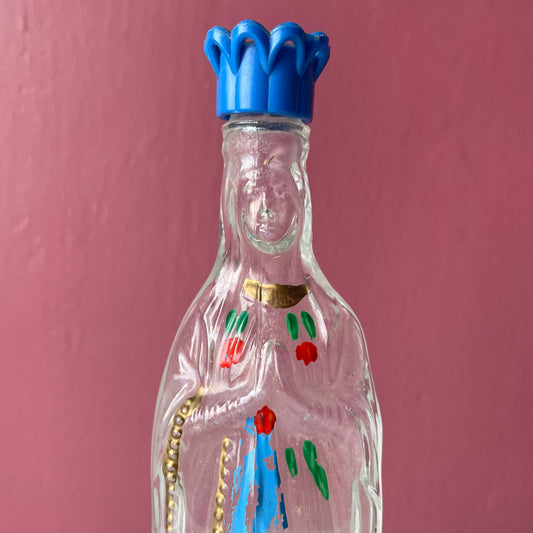 Vintage Notre Dame de Lourdes Holy Water Bottle