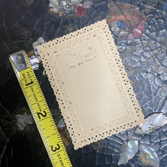 Antique Lace Paper Holy Card | Madonna & Child