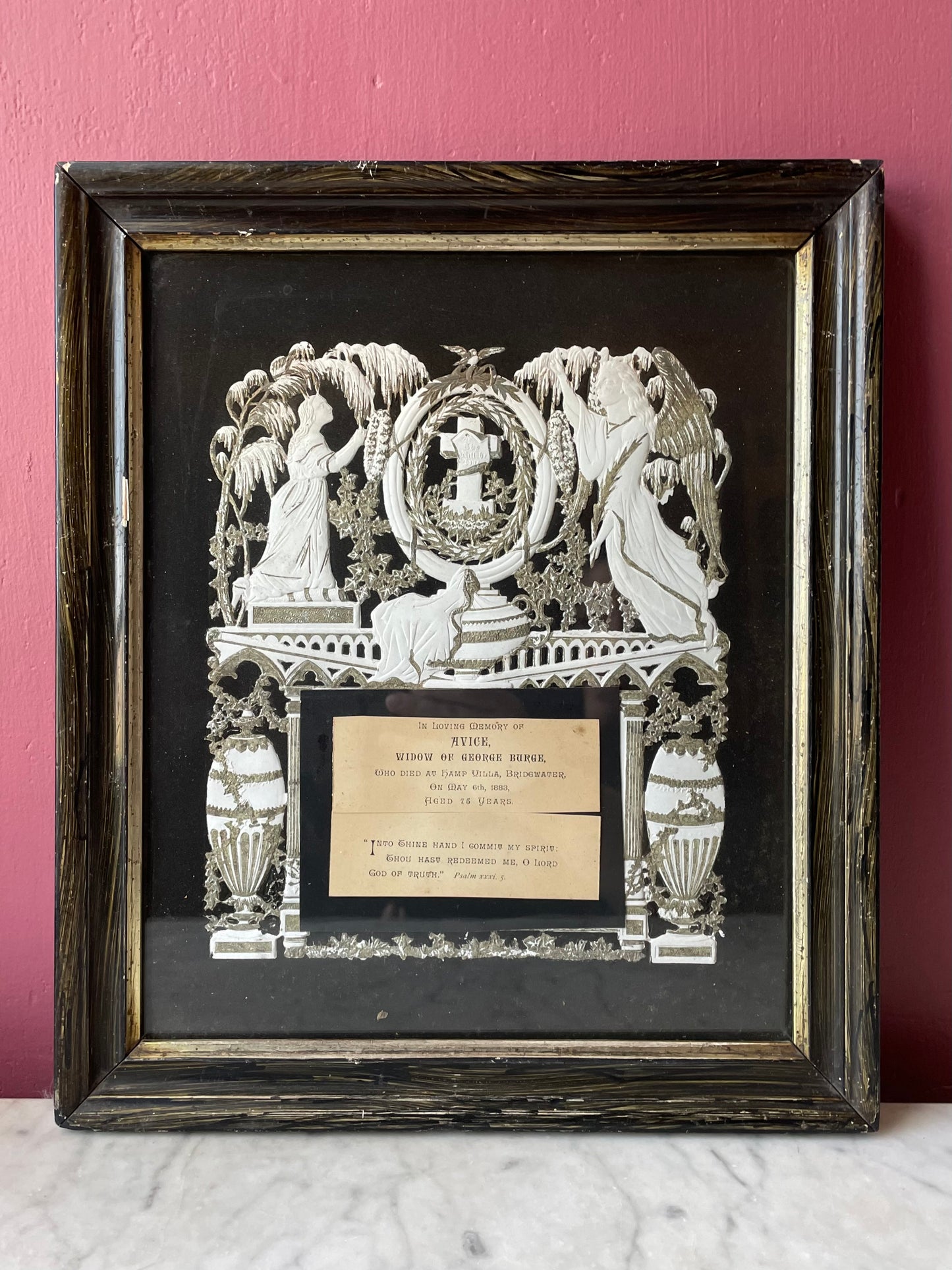 Victorian Mourning Die Cut Memorial