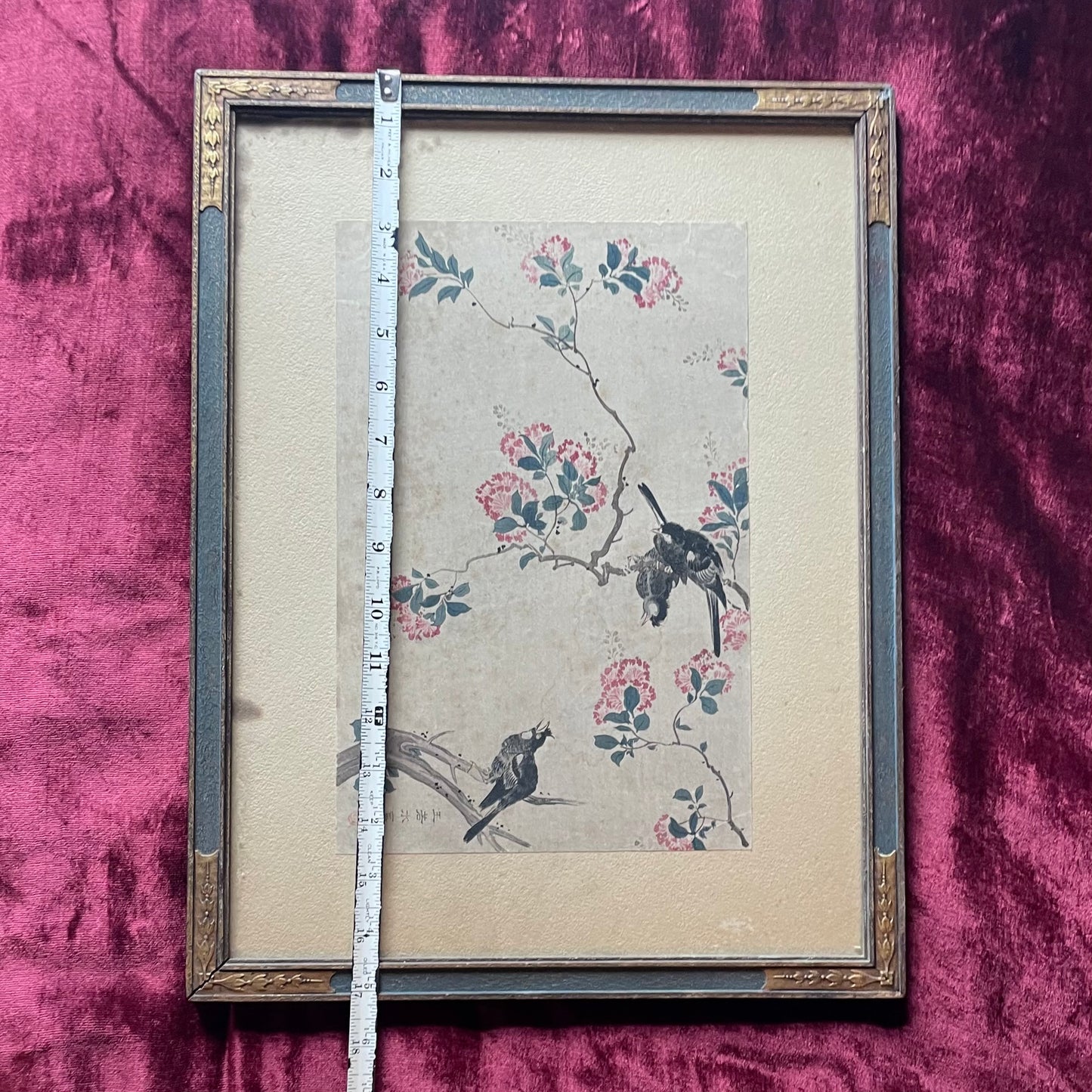 Crepe Myrtle by Wang Ruoshui aka Wang Yuan| Antique Print