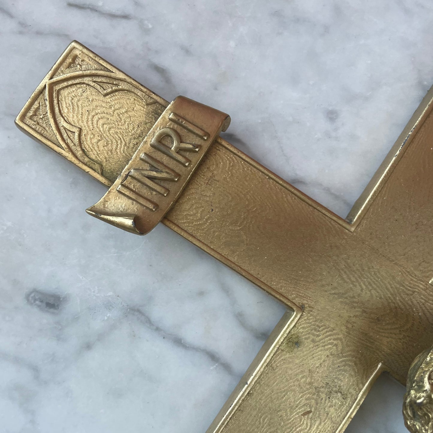 Antique Gold Gothic Crucifix