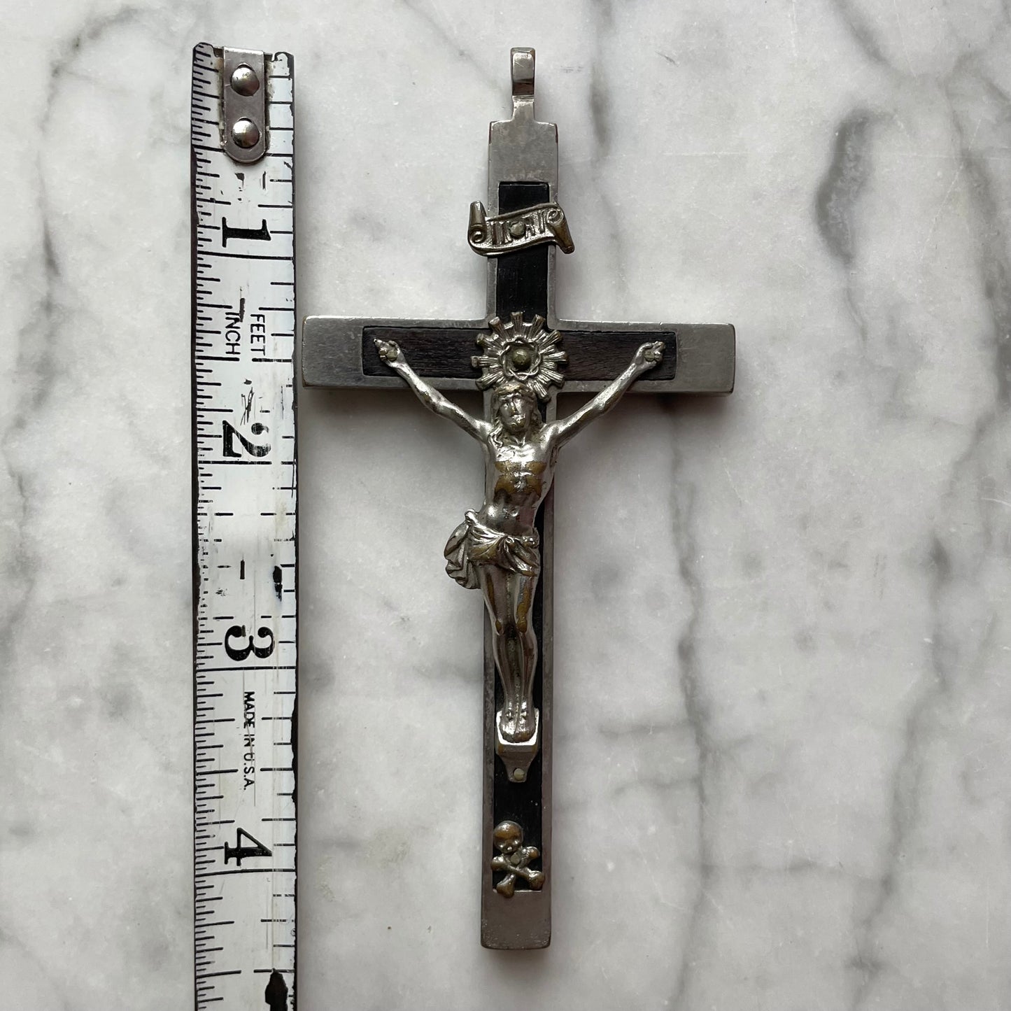 Antique Ebony Wood Crucifix