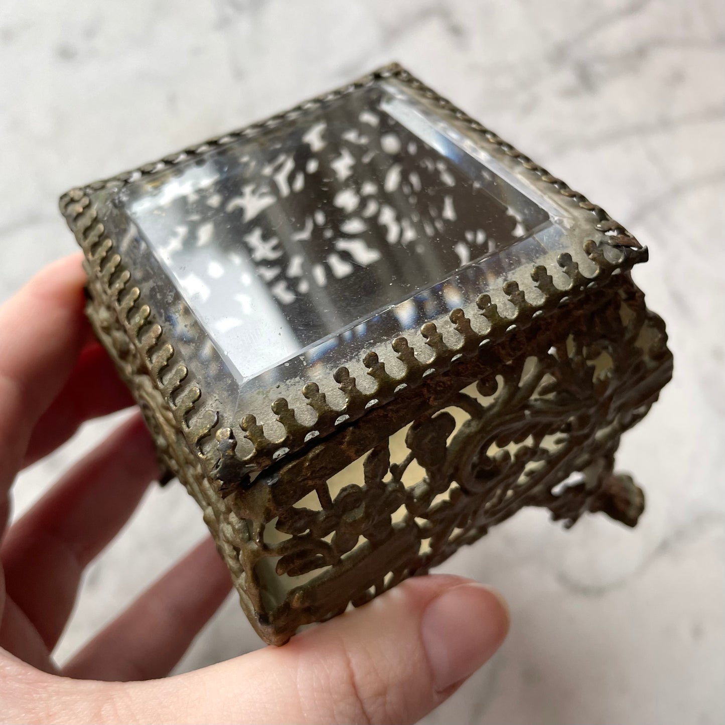 Victorian Gold Filigree Jewelry Casket