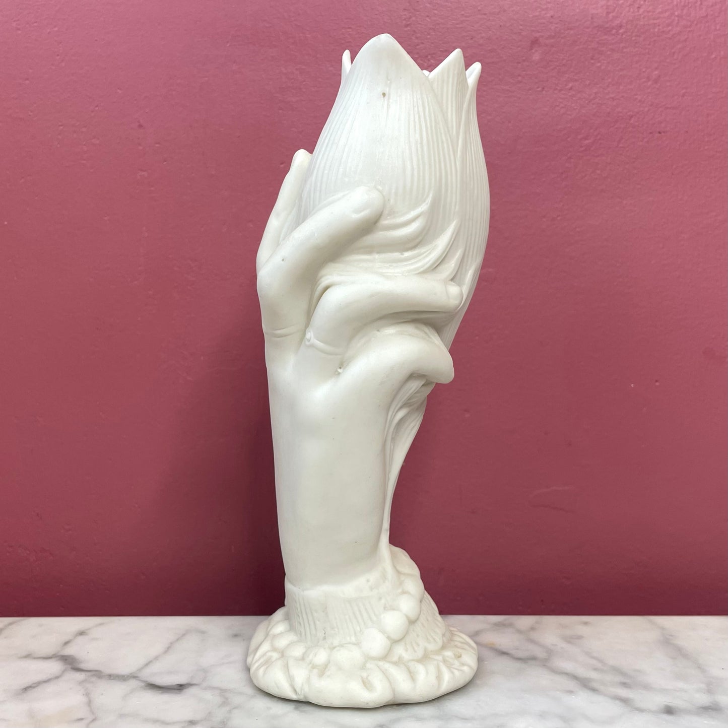 Victorian Parian Hand Shaped Spill Vase