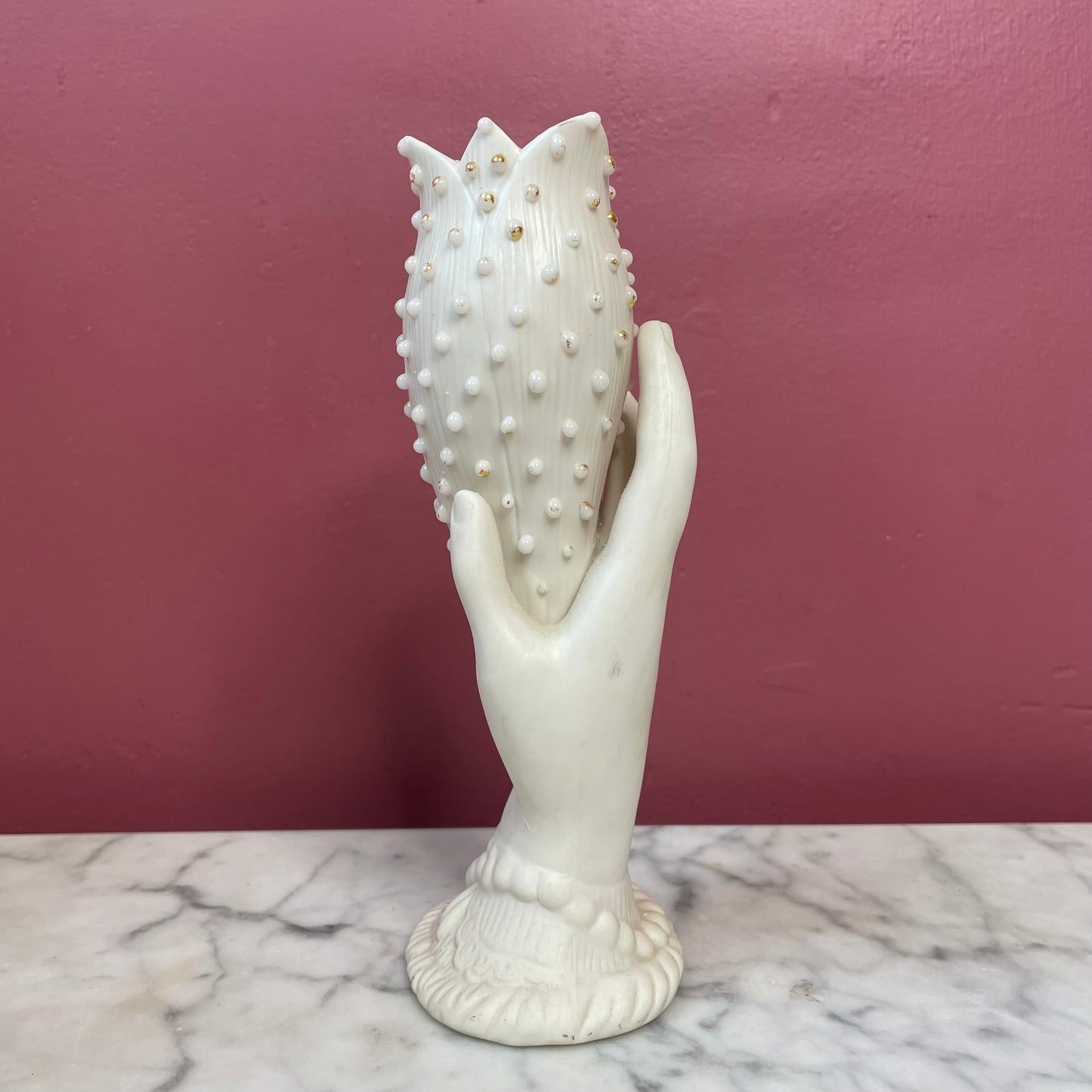 Victorian Parian Hand Shaped Spill Vase