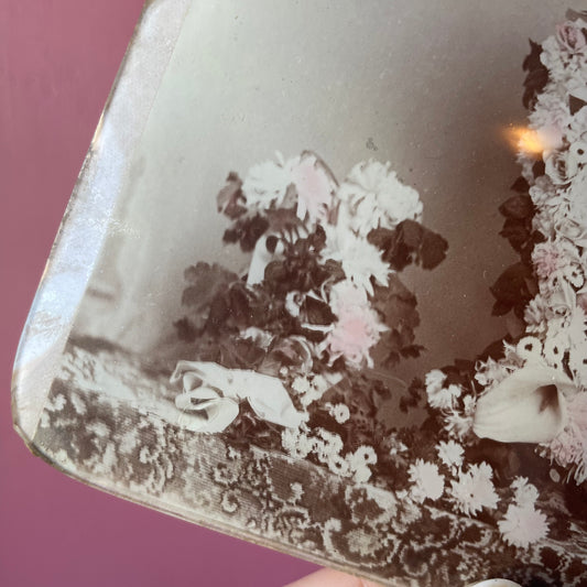 Victorian Funeral Flowers Photo on Glass