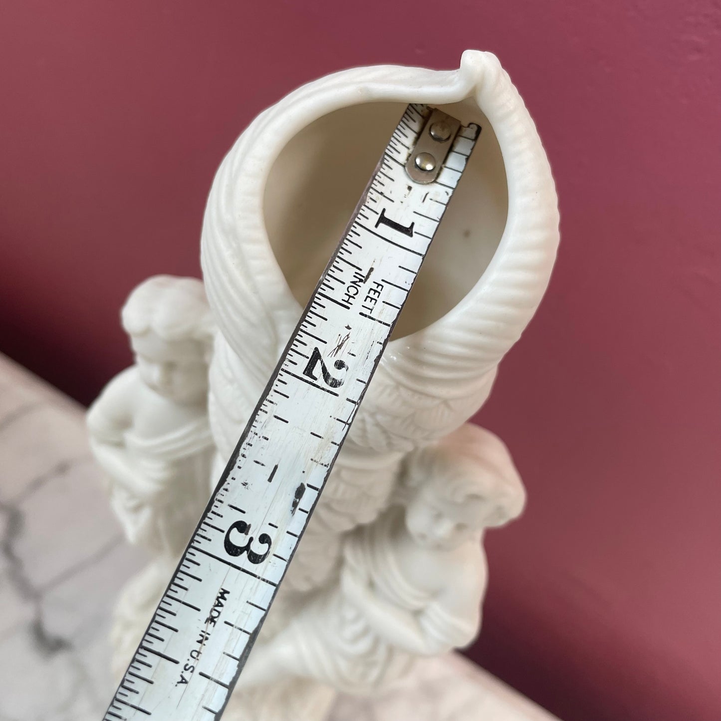 Victorian Parian Seashell Vase