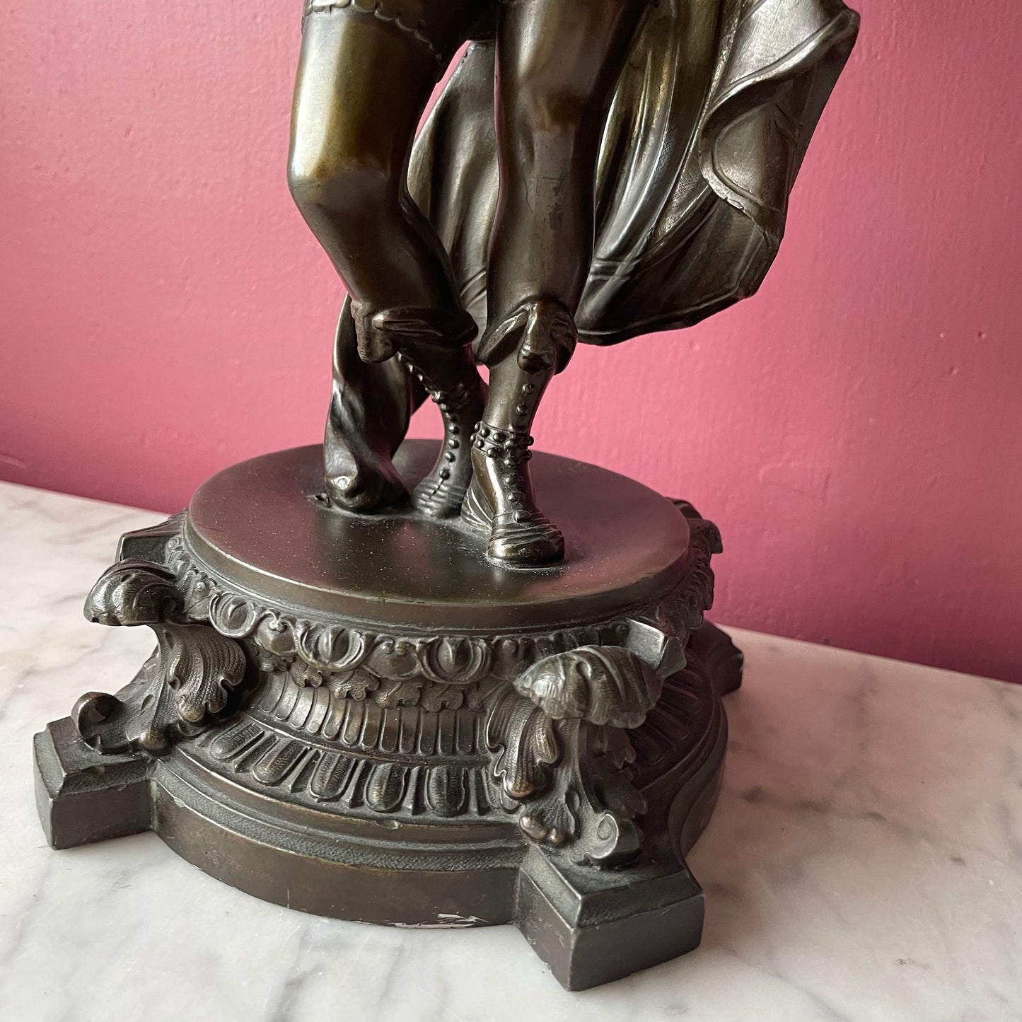 Victorian Cast Metal Classical Warrior