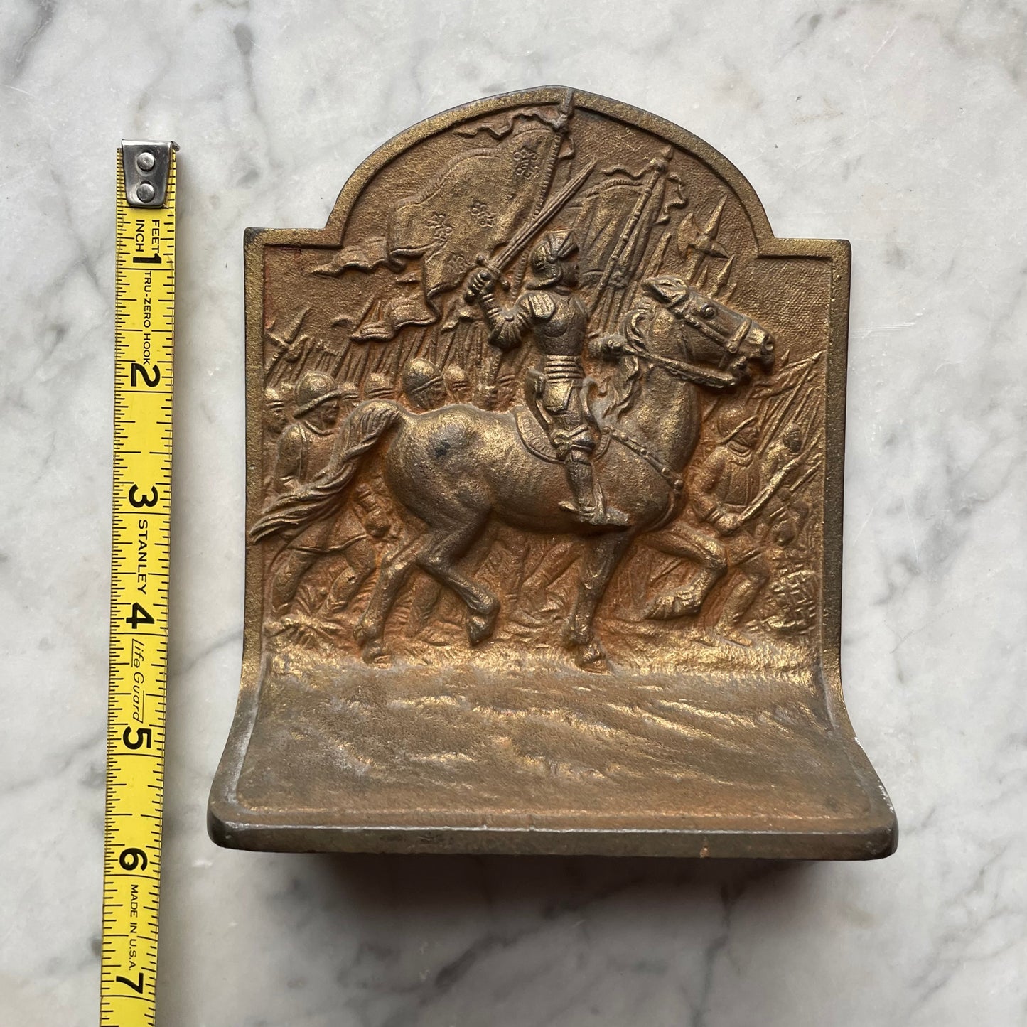 Joan of Arc | Antique Cast Iron Bookends