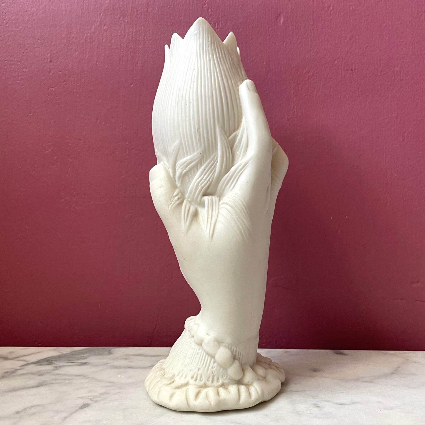 Victorian Parian Hand Shaped Spill Vase