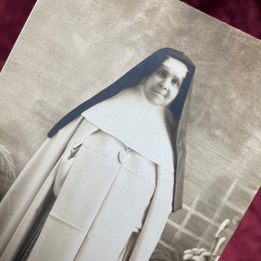 Antique Nun Real Photo Postcard