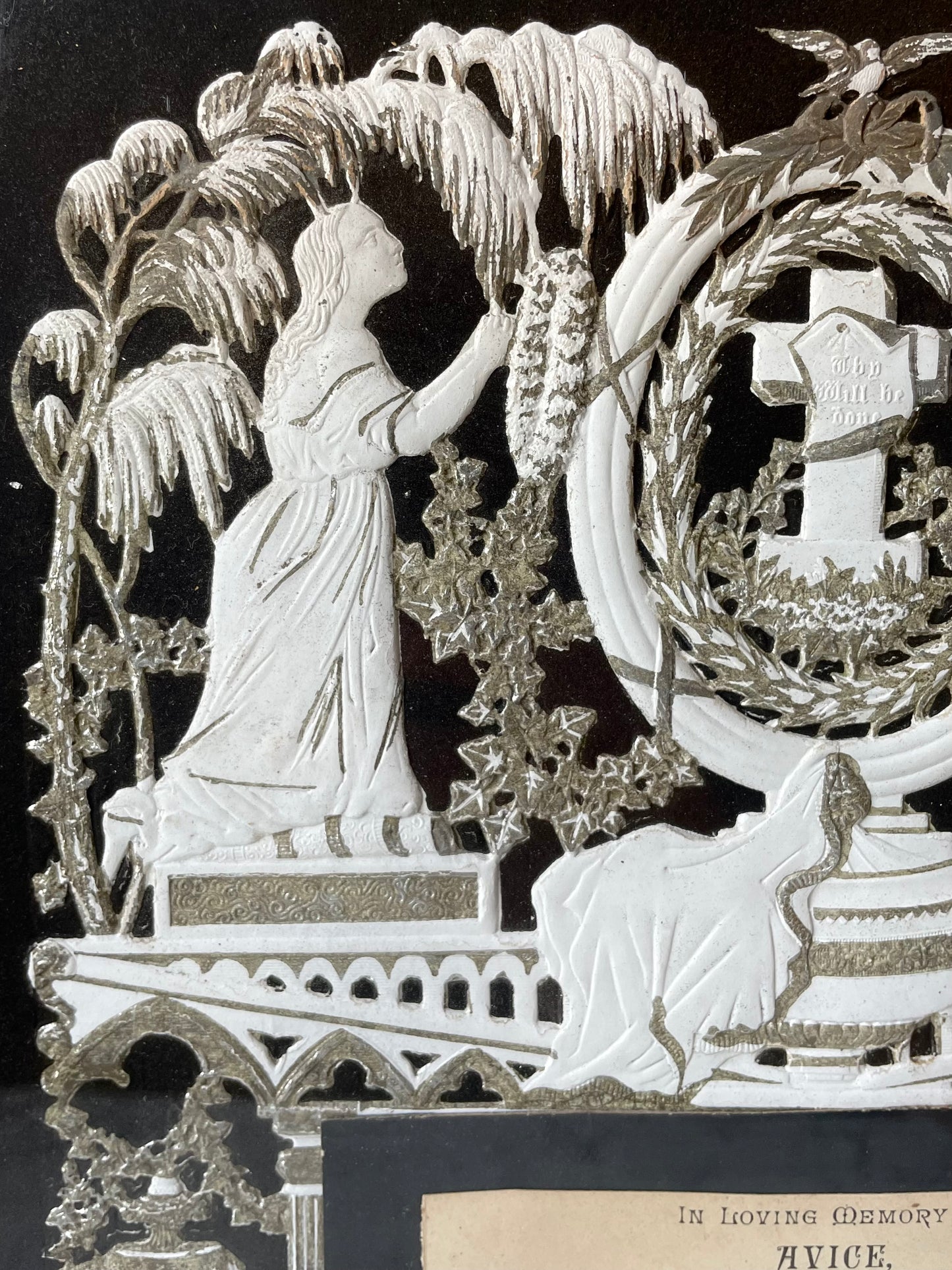 Victorian Mourning Die Cut Memorial