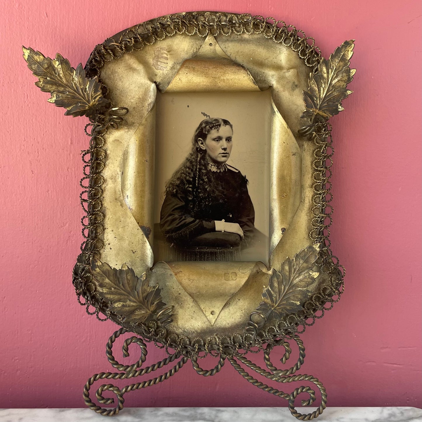 Victorian Tintype in Metal Frame