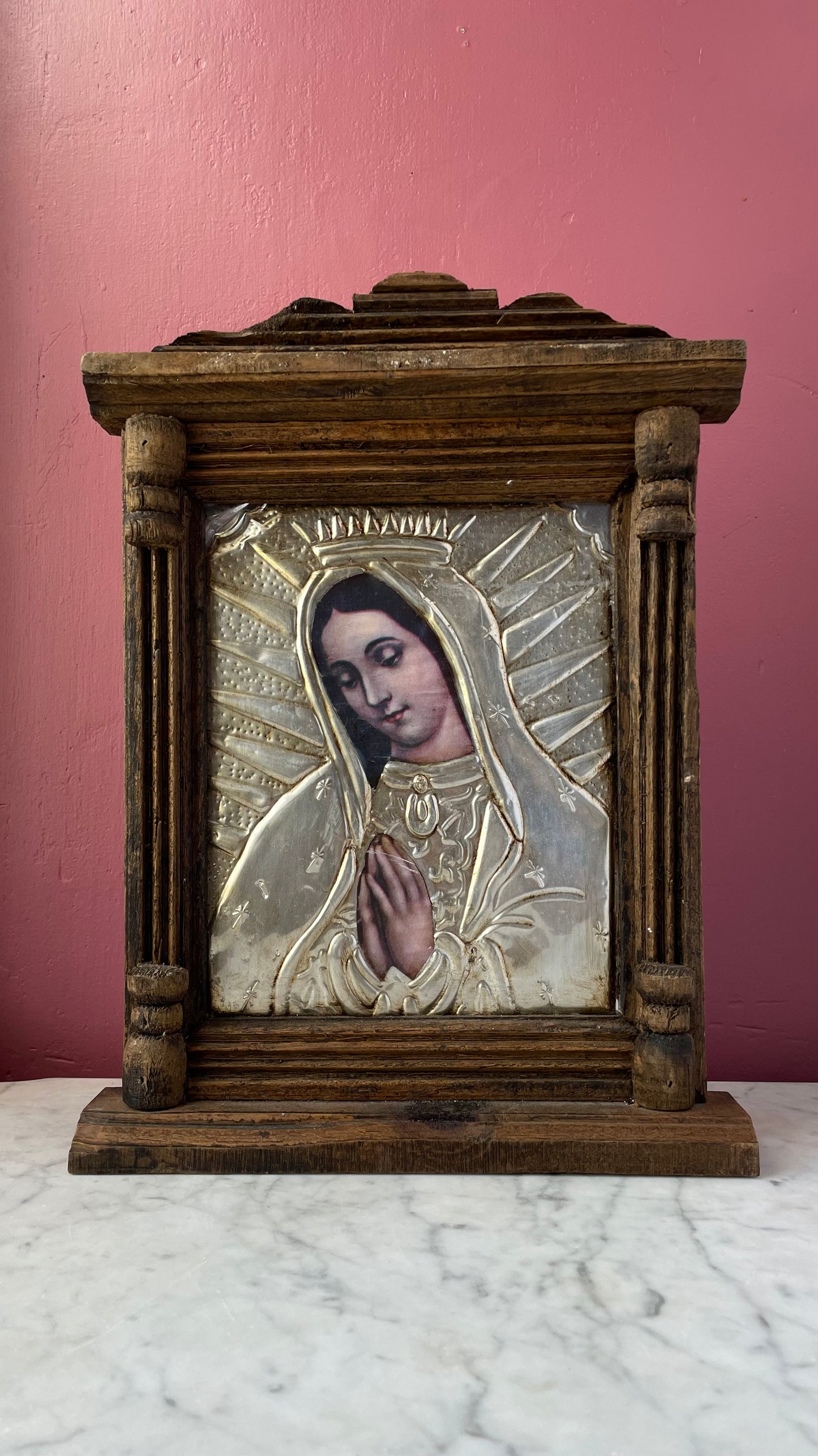 Vintage Mexican Madonna in Nicho