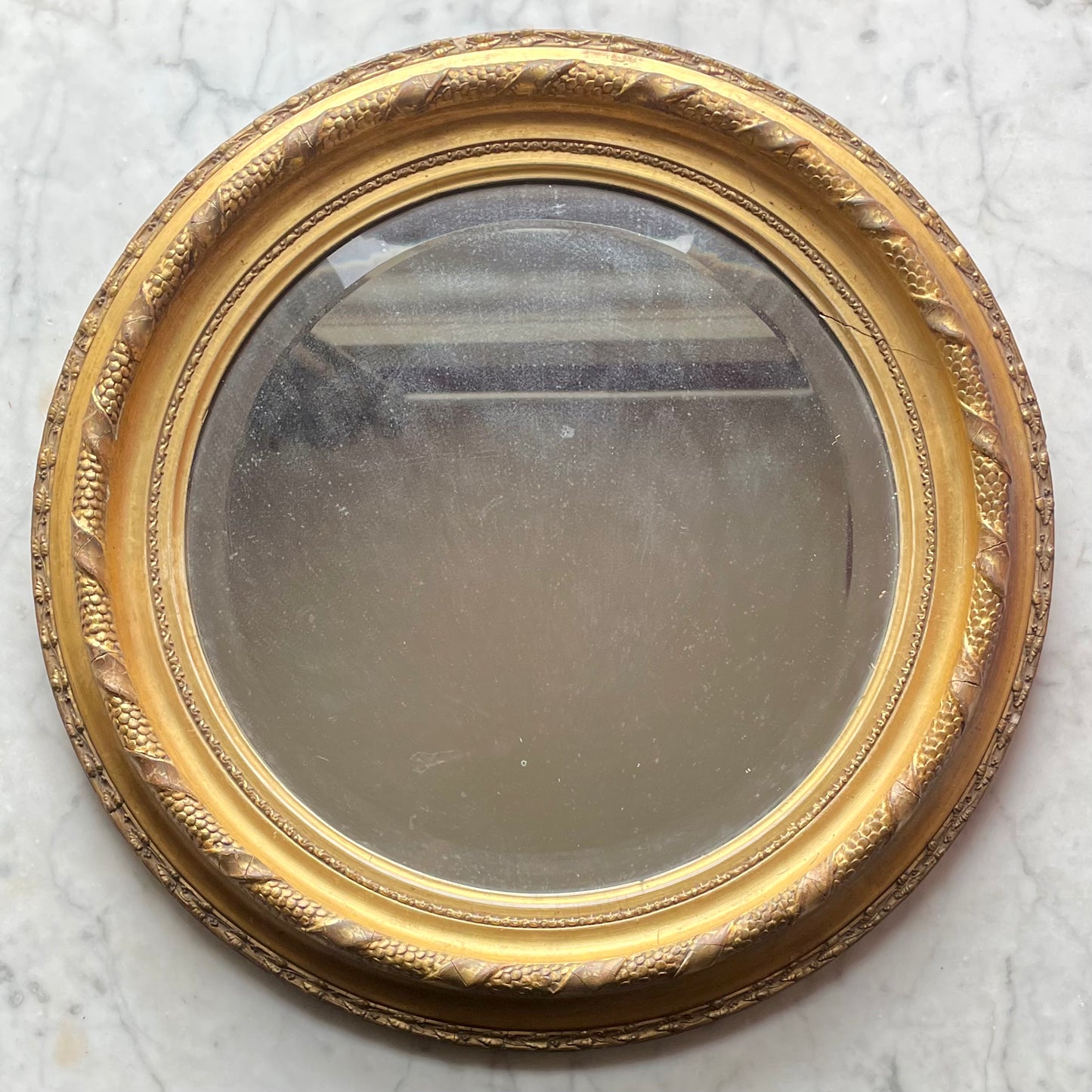 Victorian Round Gilded Mirror