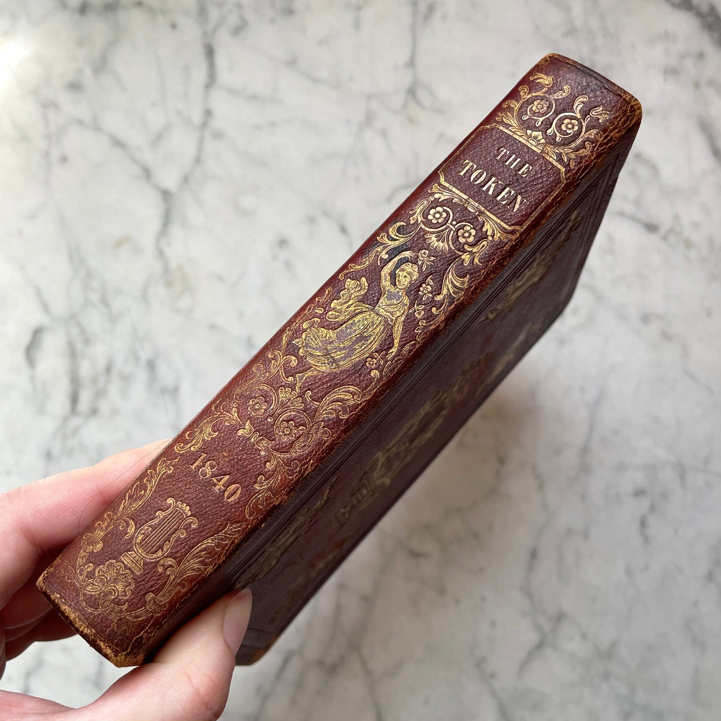 The Token & Atlantic Souvenir, 1840 | Victorian Leatherbound Gift Book