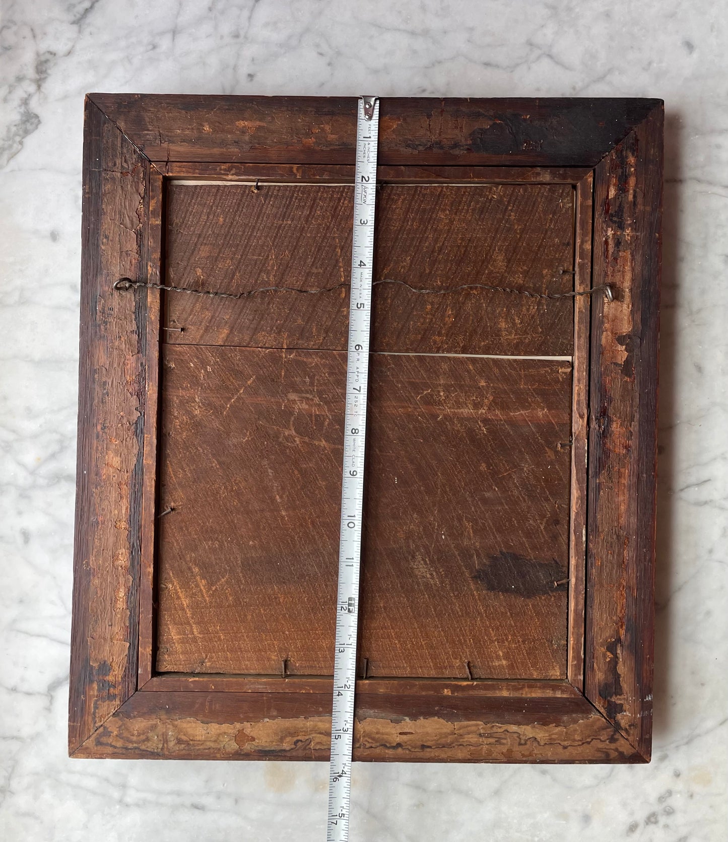 Victorian Memorial Photo | Large Format Funeral Flowers with Dove in Wooden Frame | The Gates Ajar