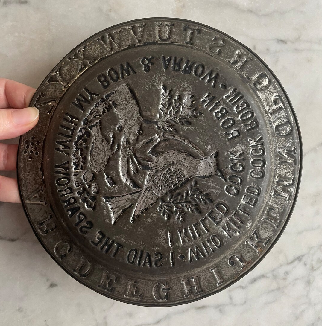 Who Killed Cock Robin? Antique Tin Plate