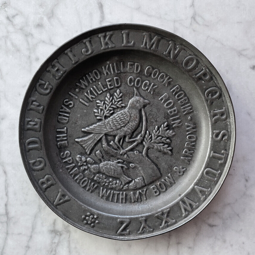 Who Killed Cock Robin? Antique Tin Plate