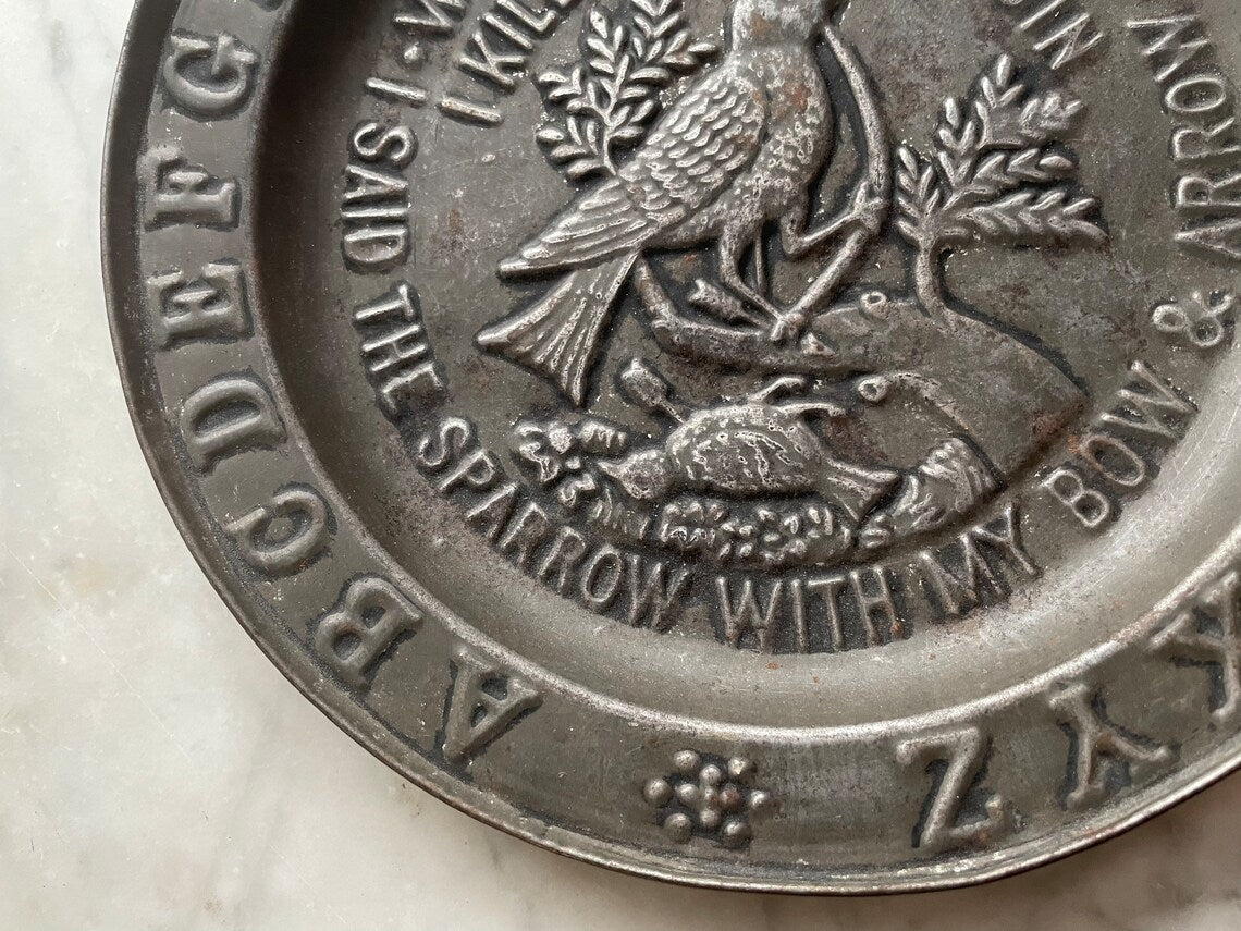 Who Killed Cock Robin? Antique Tin Plate