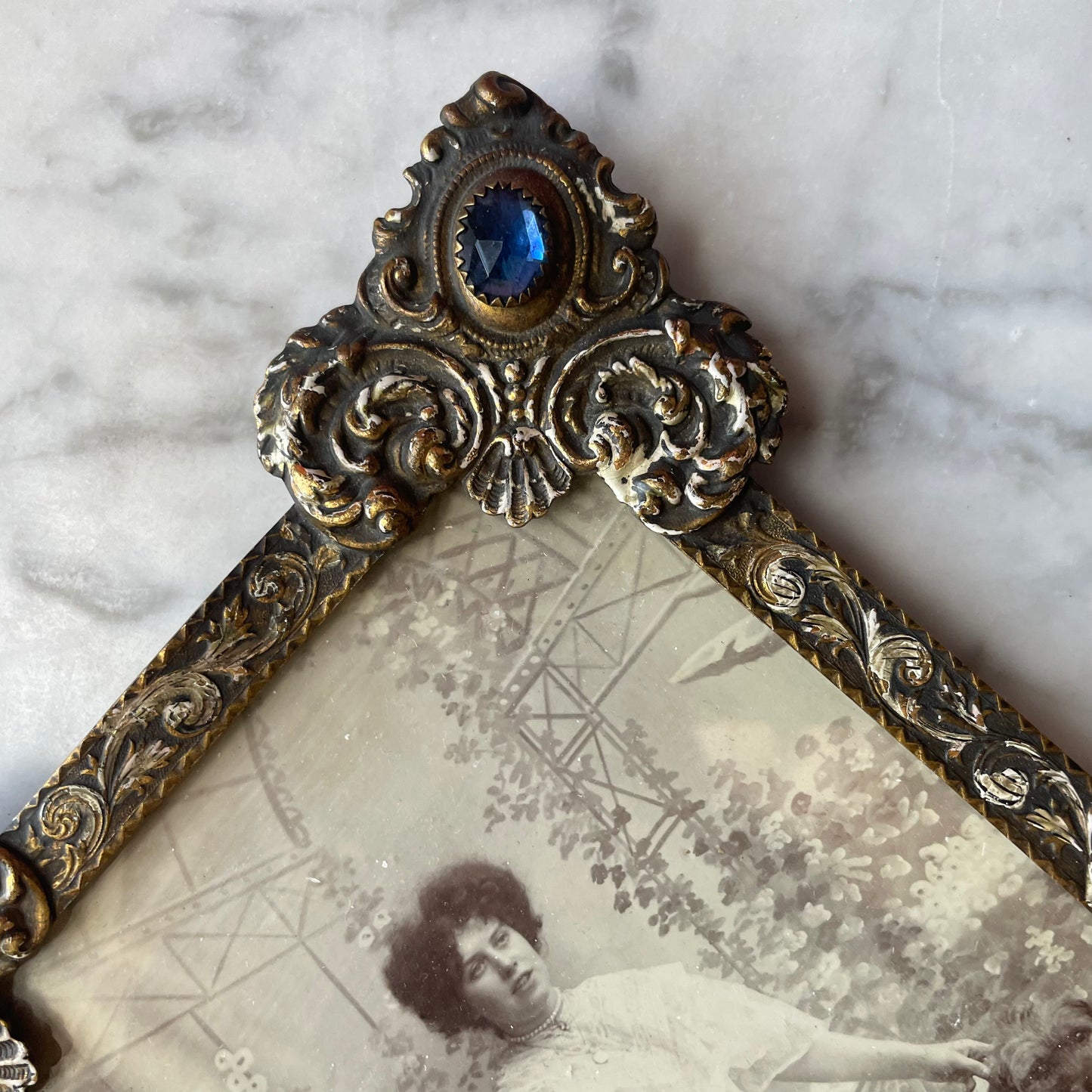Antique Pet Portrait in Original Frame