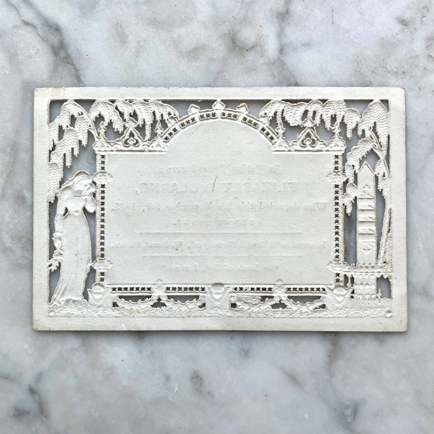 Victorian Die Cut & Embossed Memorial