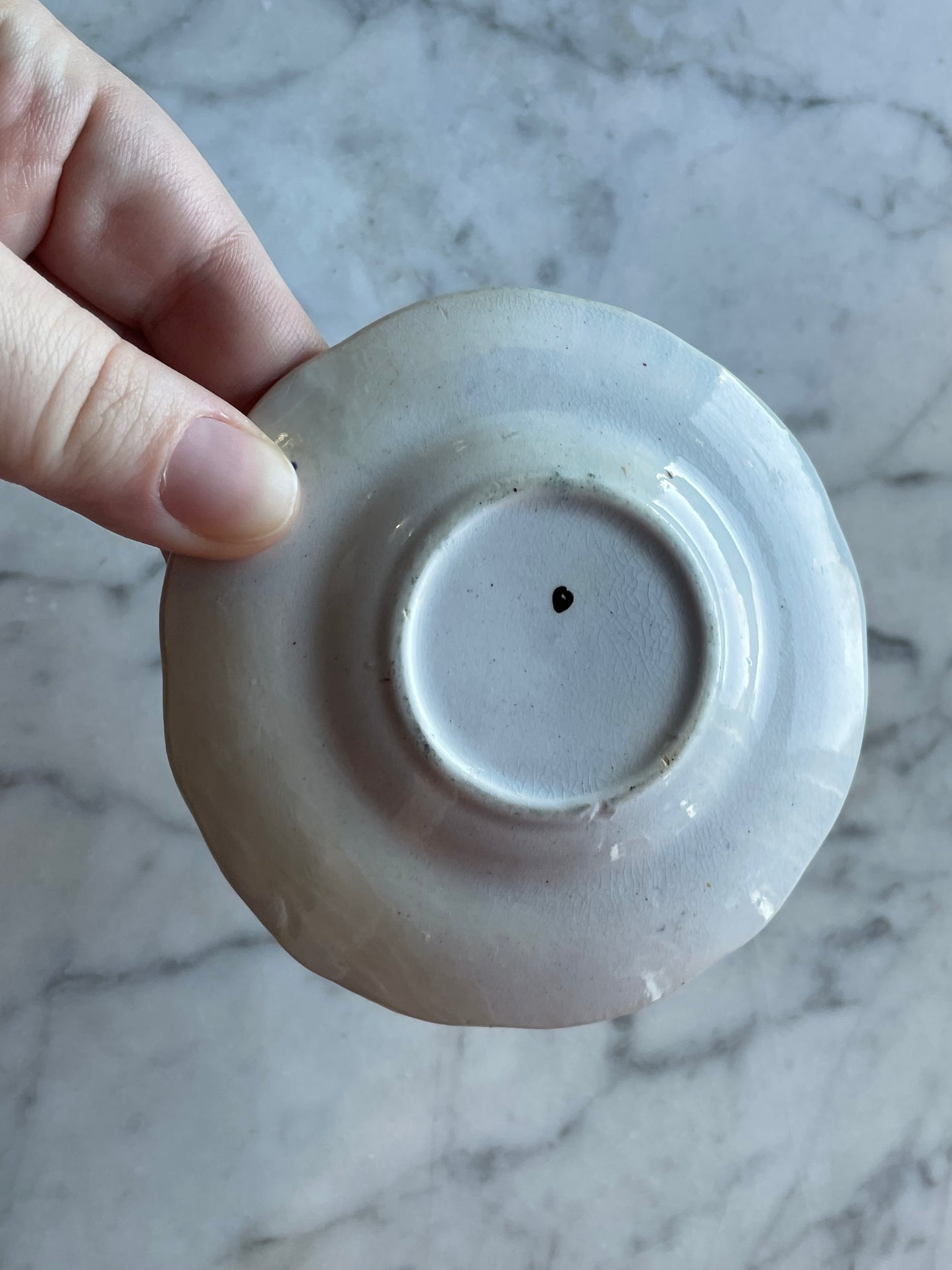 Miniature Victorian Transferware Devotional Plate