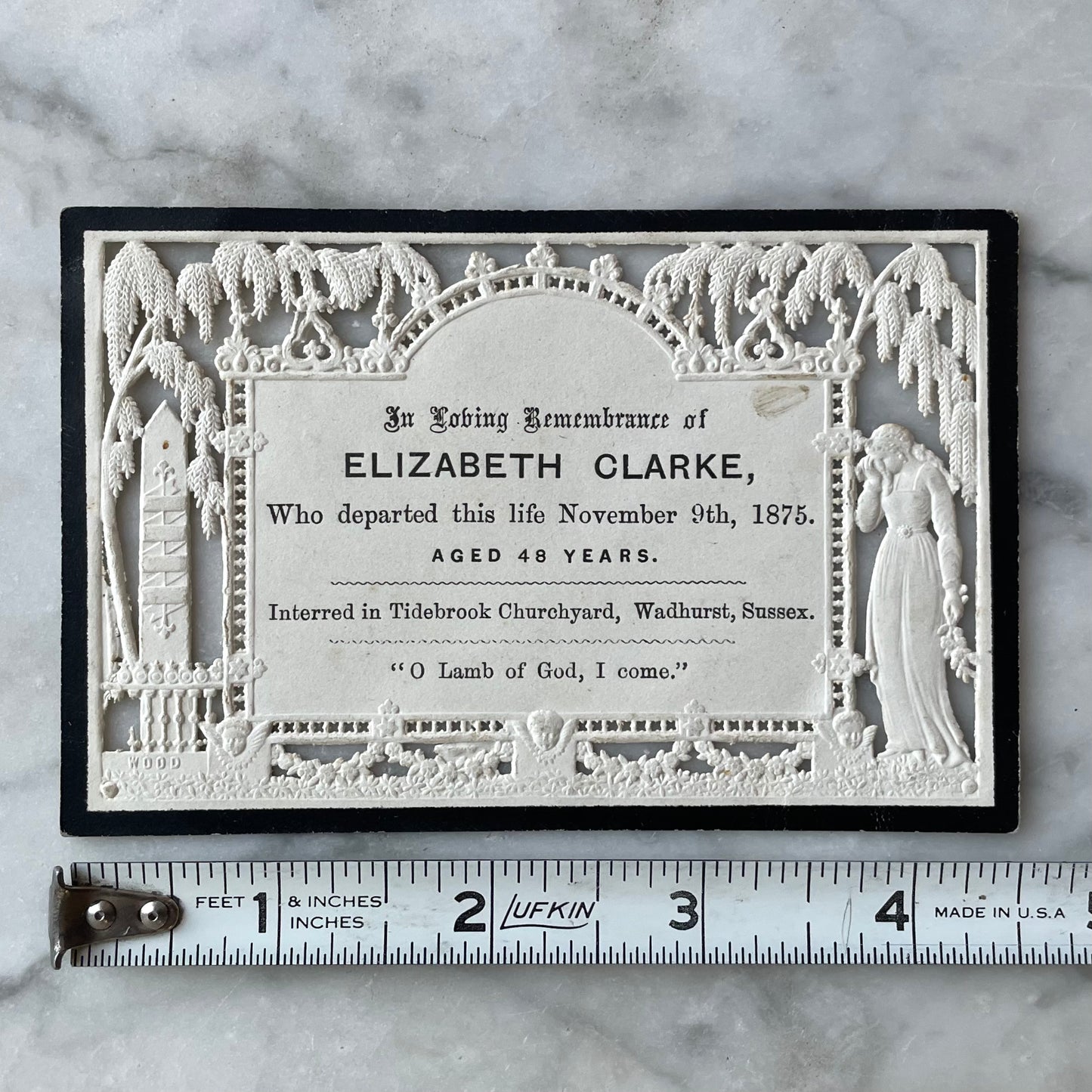 Victorian Die Cut & Embossed Memorial