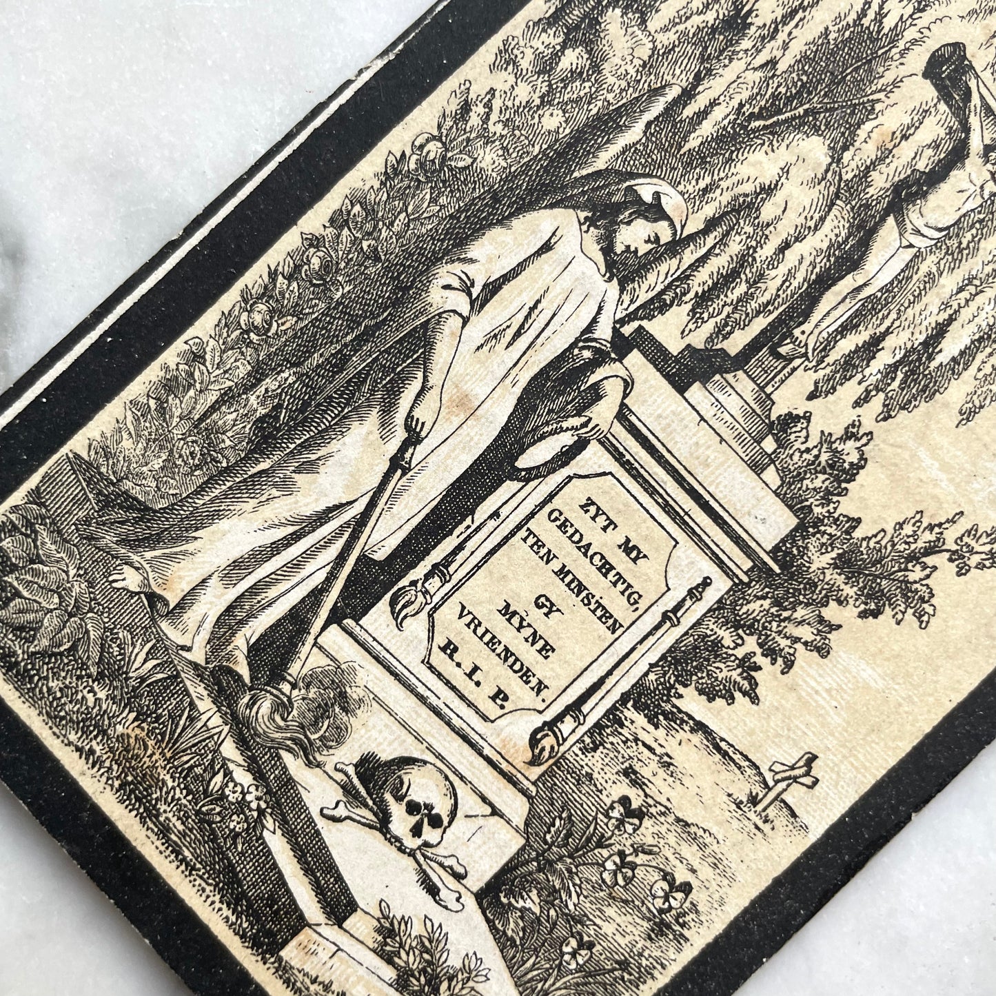 Antique Mourning Card, 1869