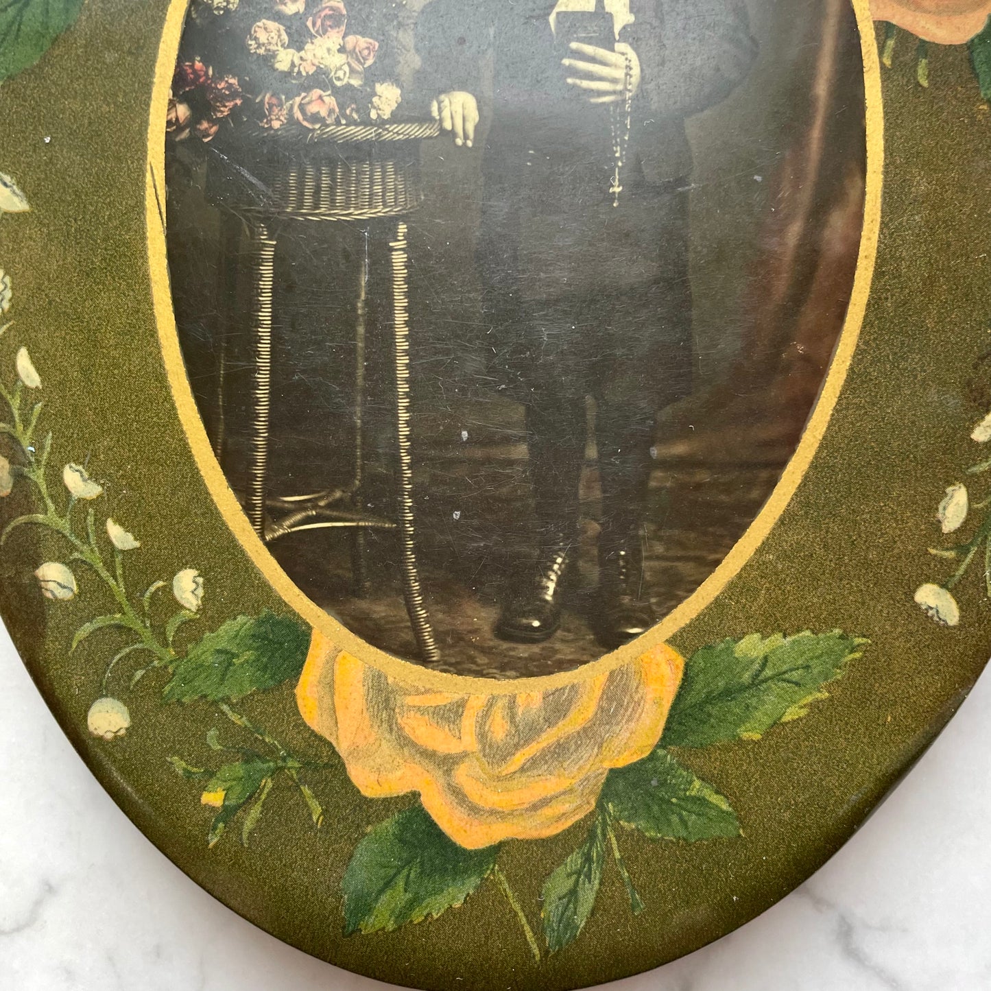 First Communion- Celluloid on Tin Photo