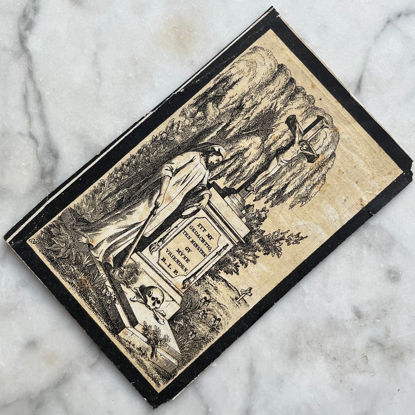 Antique Mourning Card, 1869