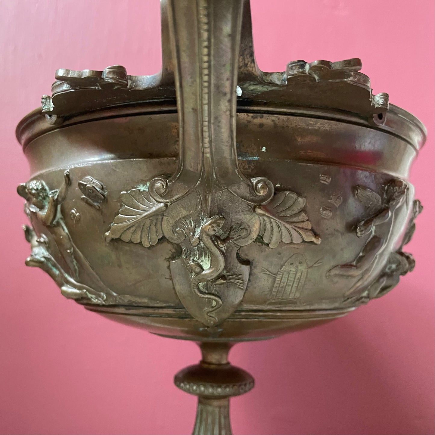 Vintage Brass Baroque Revival Compote