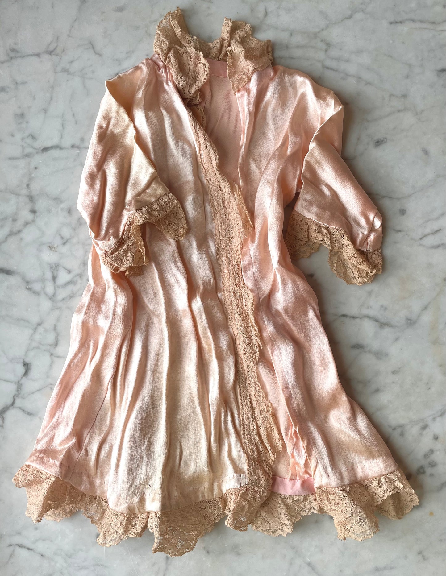 Antique Silk Satin Doll Robe
