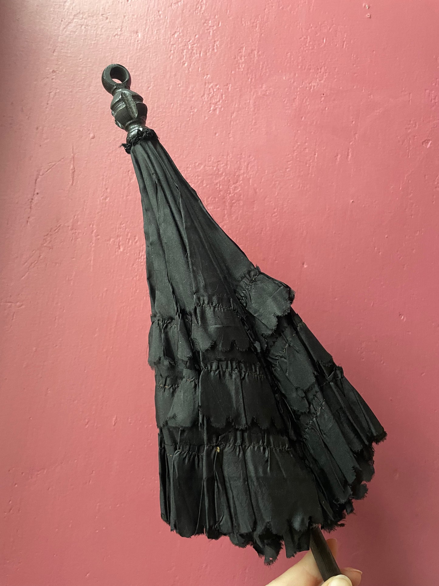 Victorian Black Silk Child’s Parasol