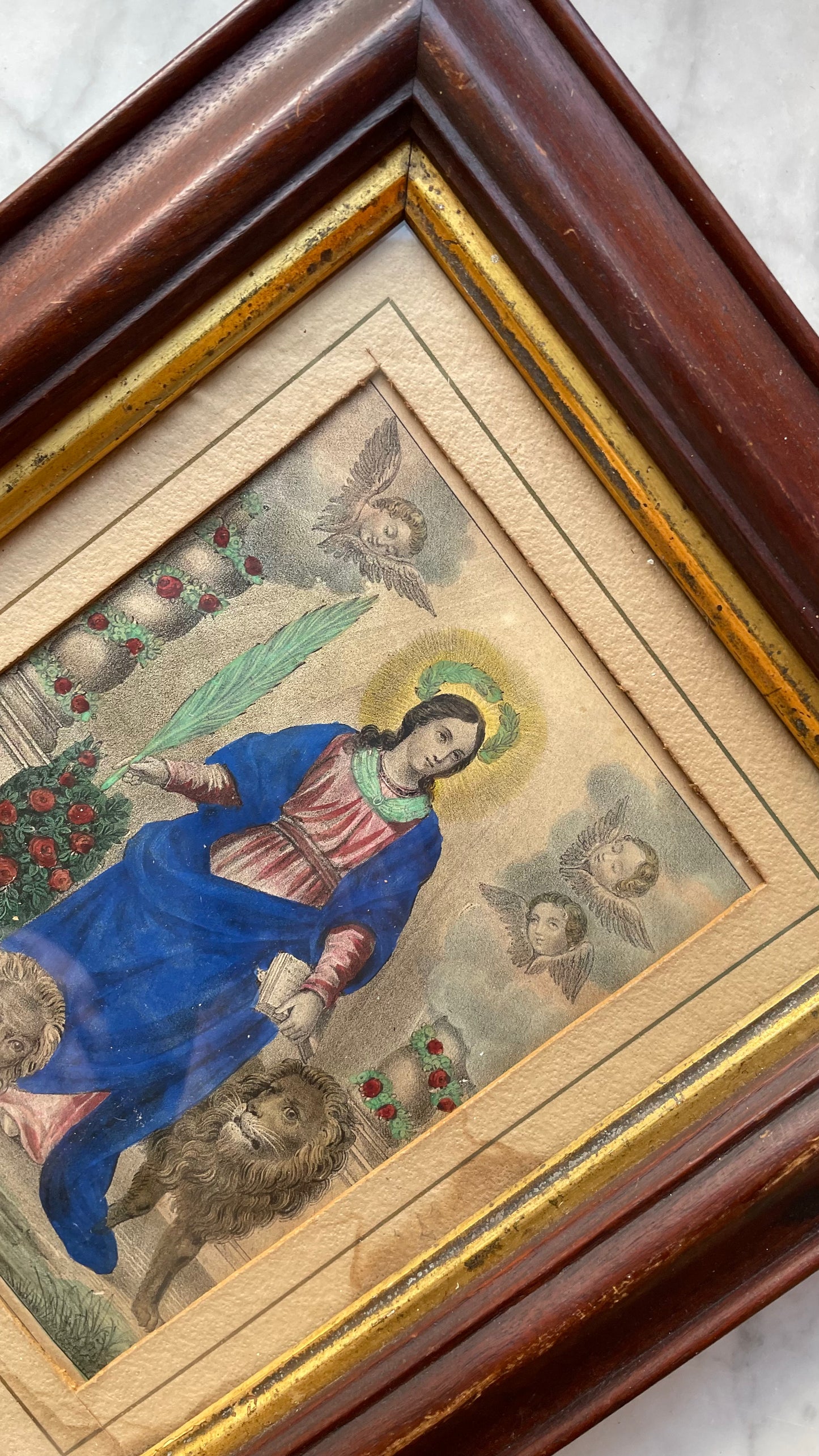 Saint Thecla | Hand Colored Victorian Print