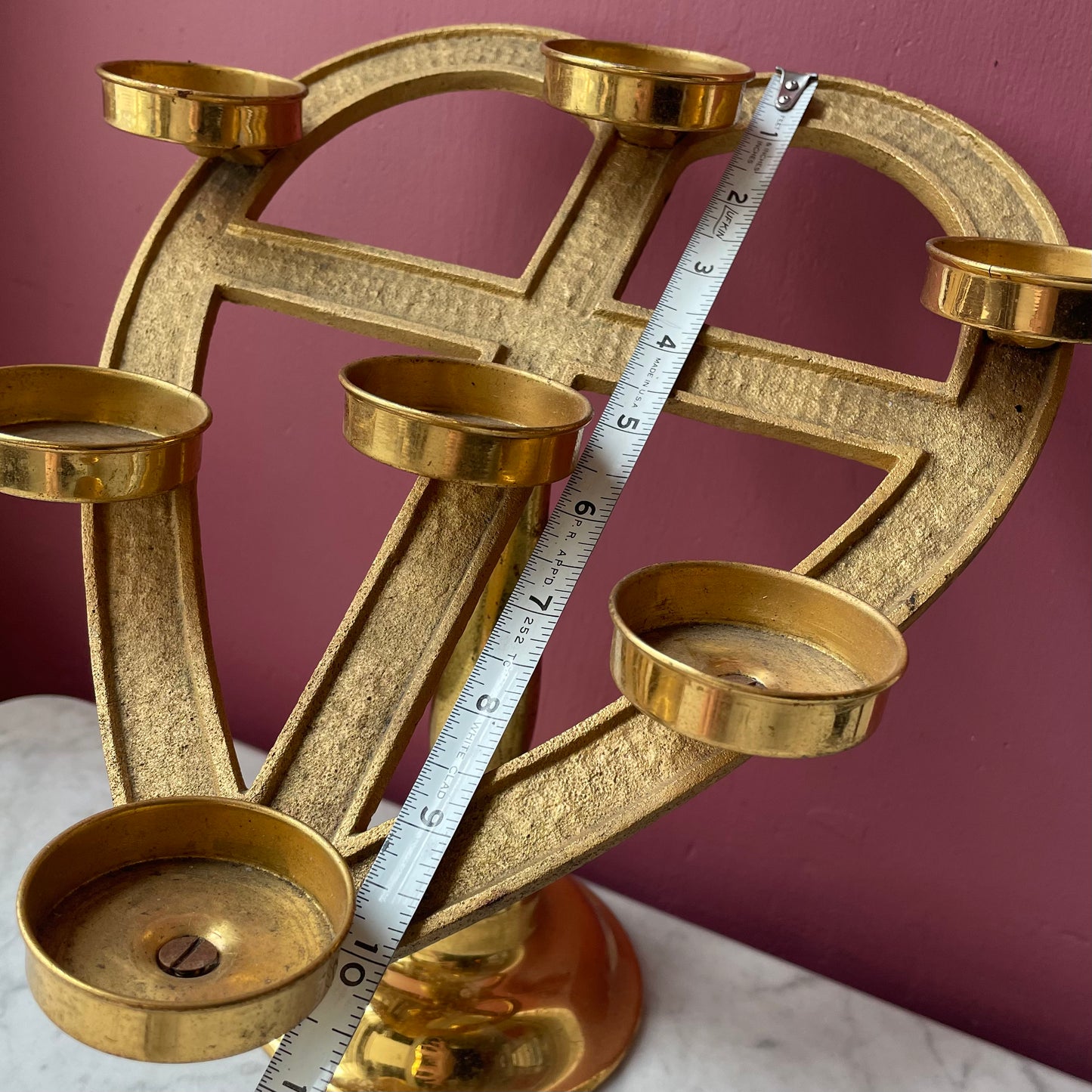 Vintage Heart Shaped Church Candelabra