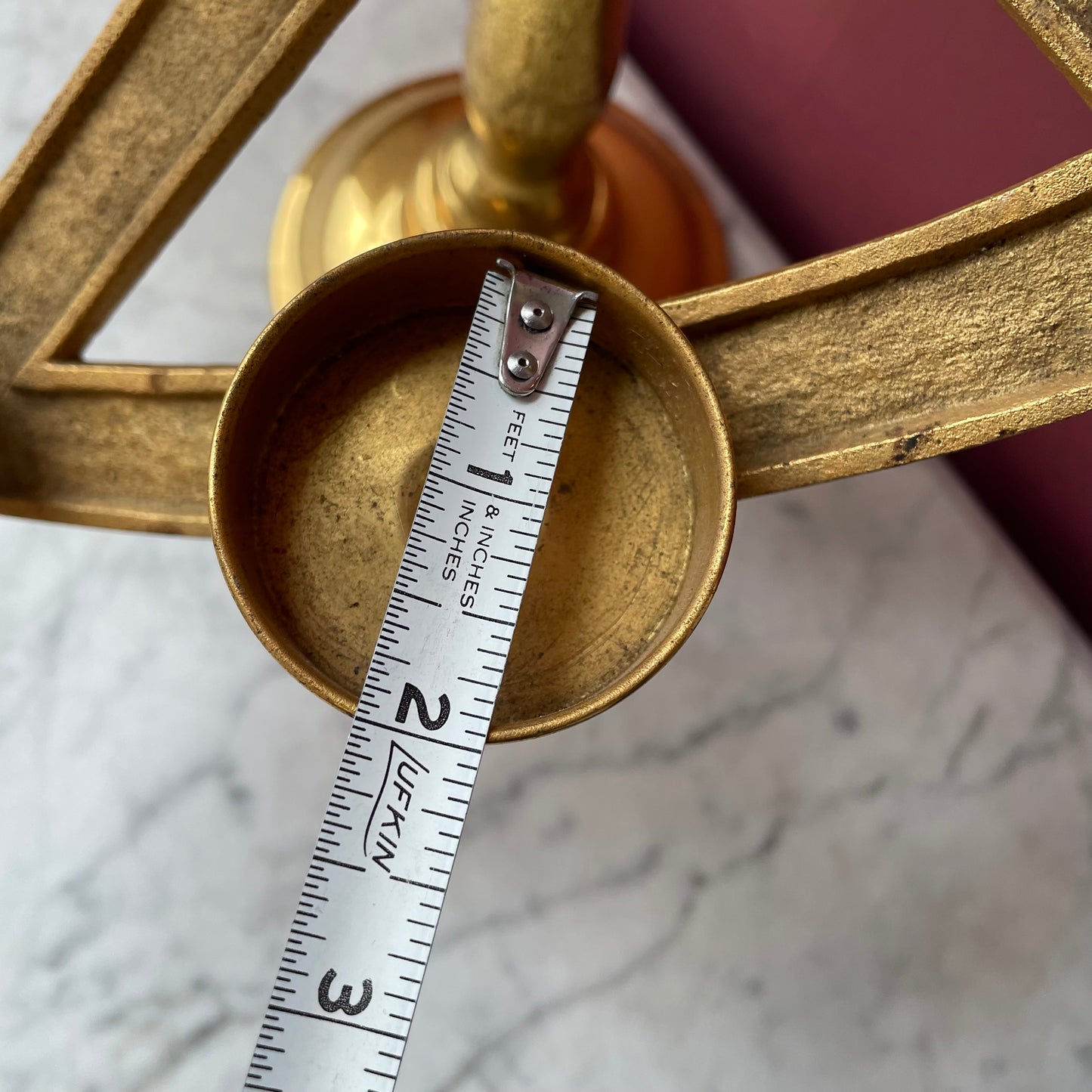Vintage Heart Shaped Church Candelabra
