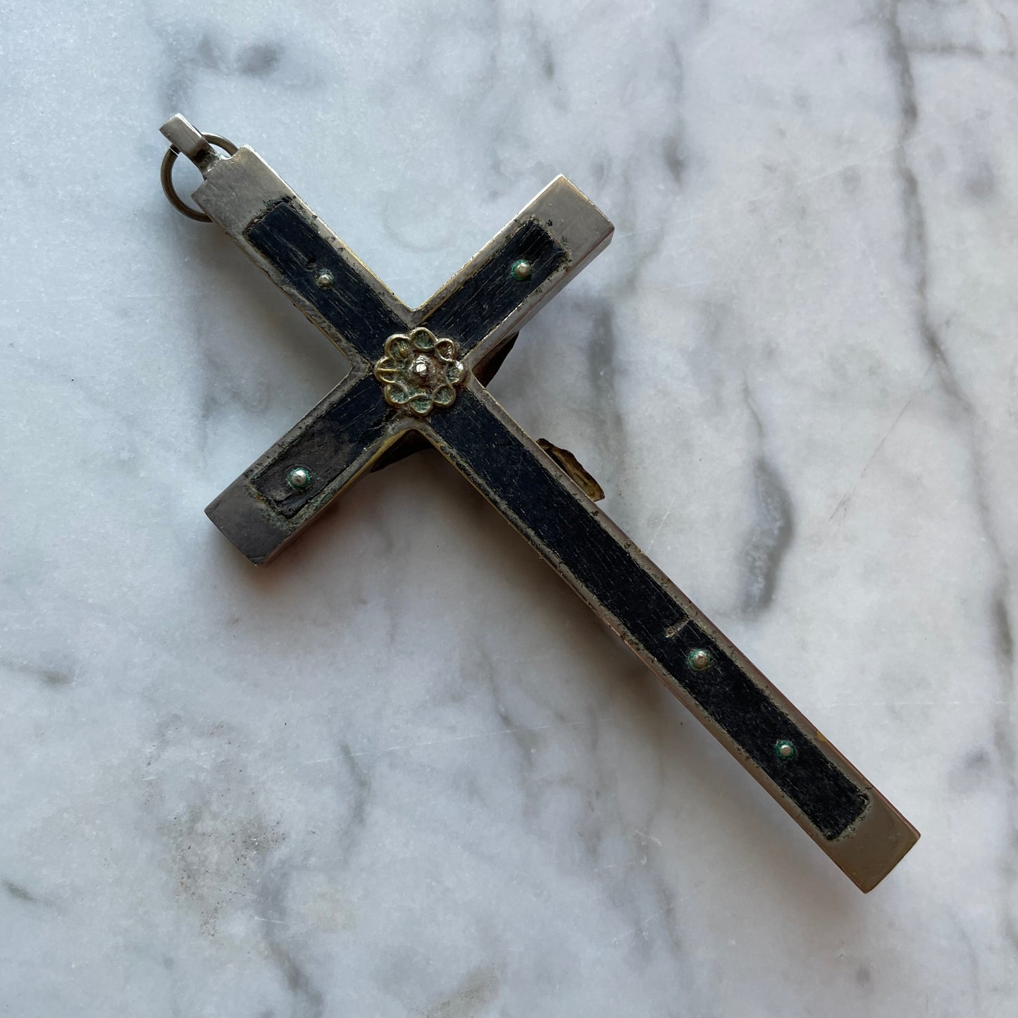 Antique Ebony Crucifix