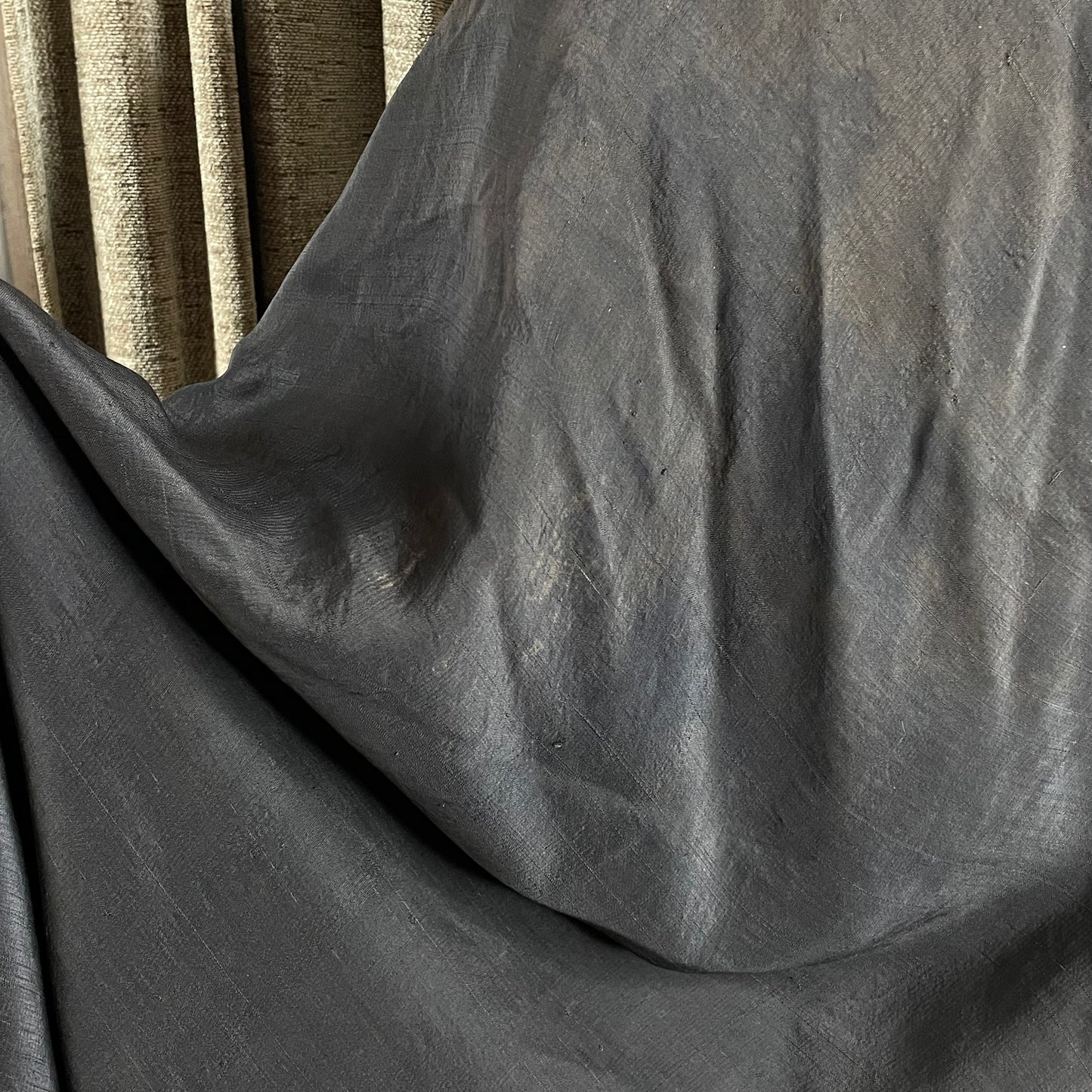 Antique Black Silk Shawl