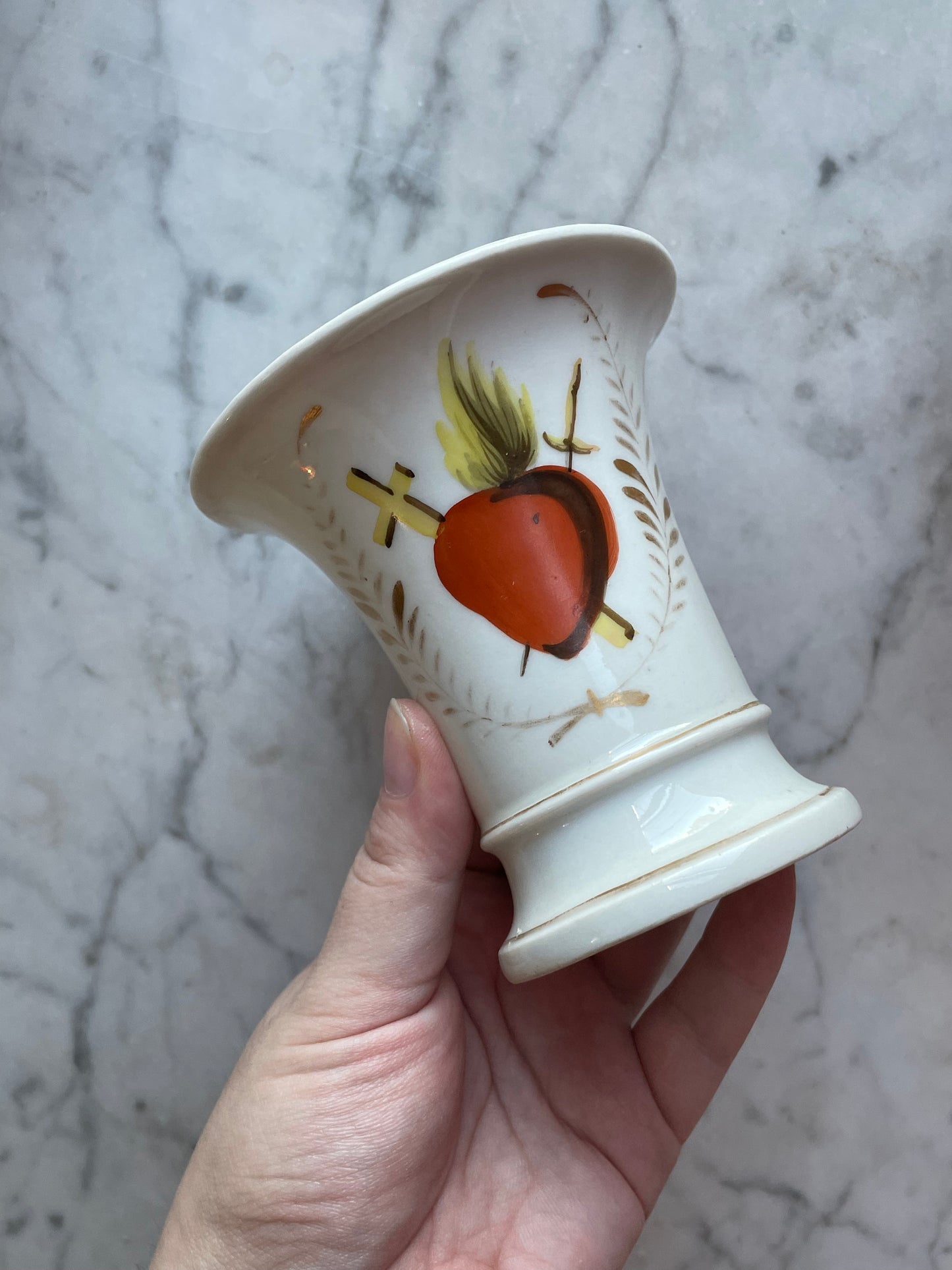 Antique Sacred Heart & Saint Vases