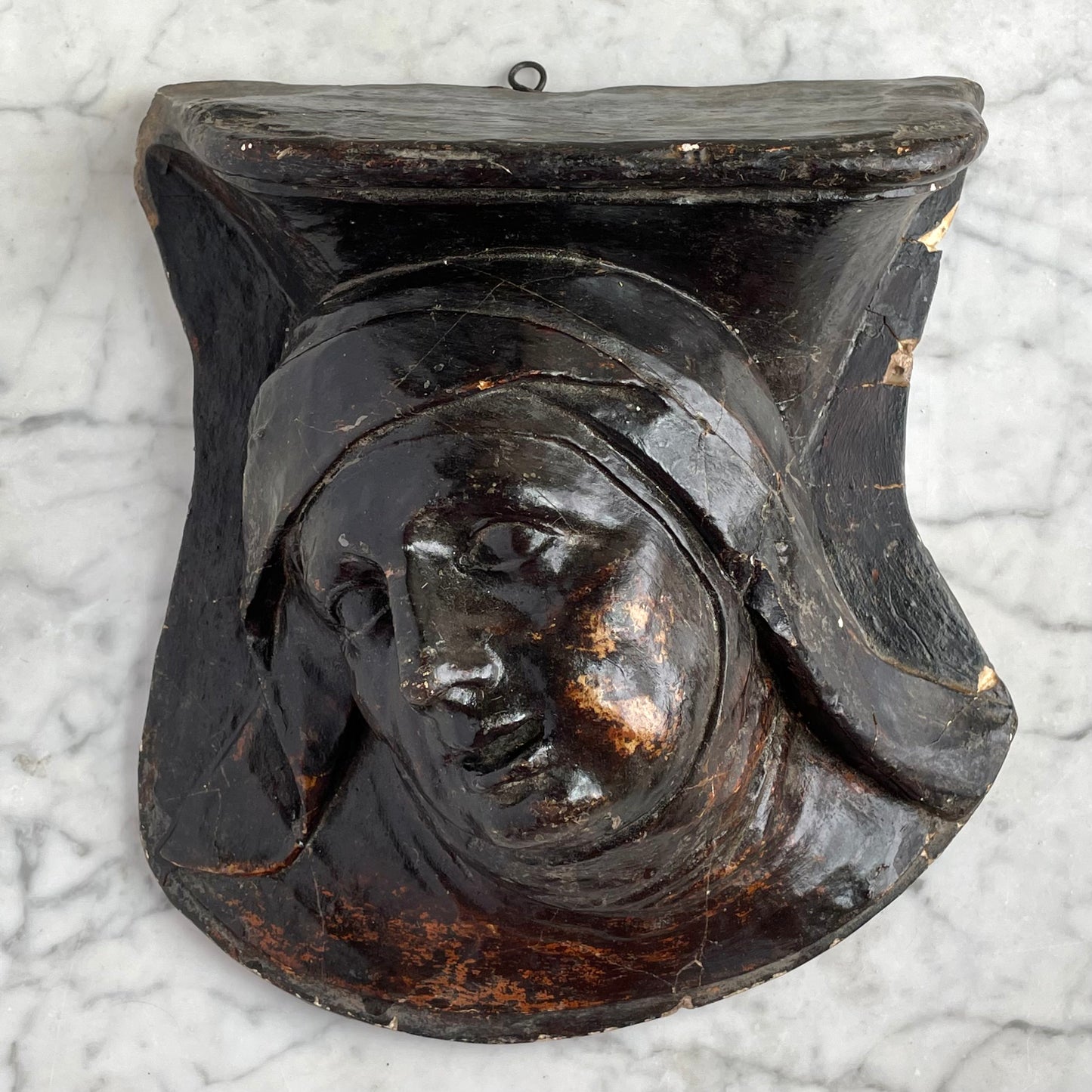 Antique Plaster Nun Wall Hanging